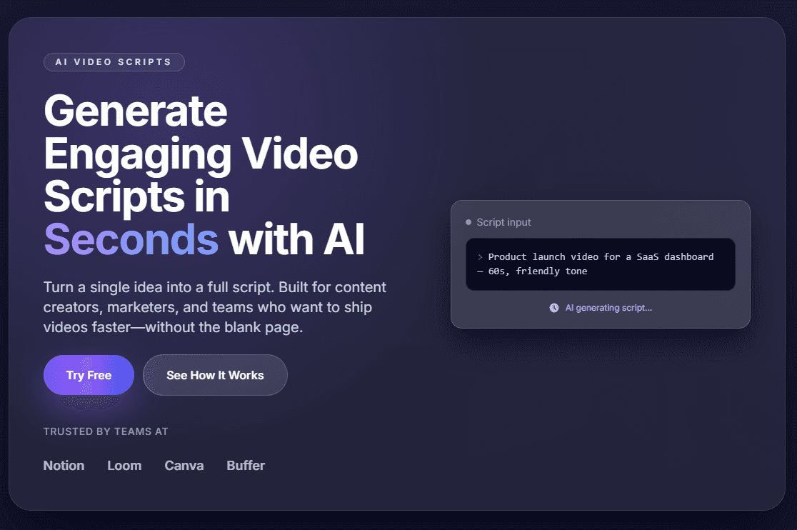 ScriptForge – AI Video Script Generator