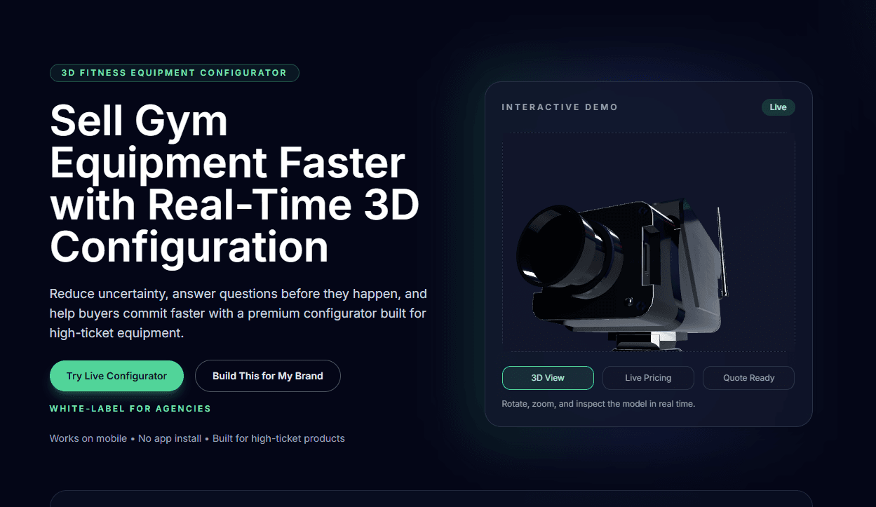 KineticView – 3D Fitness Equipment Visualization