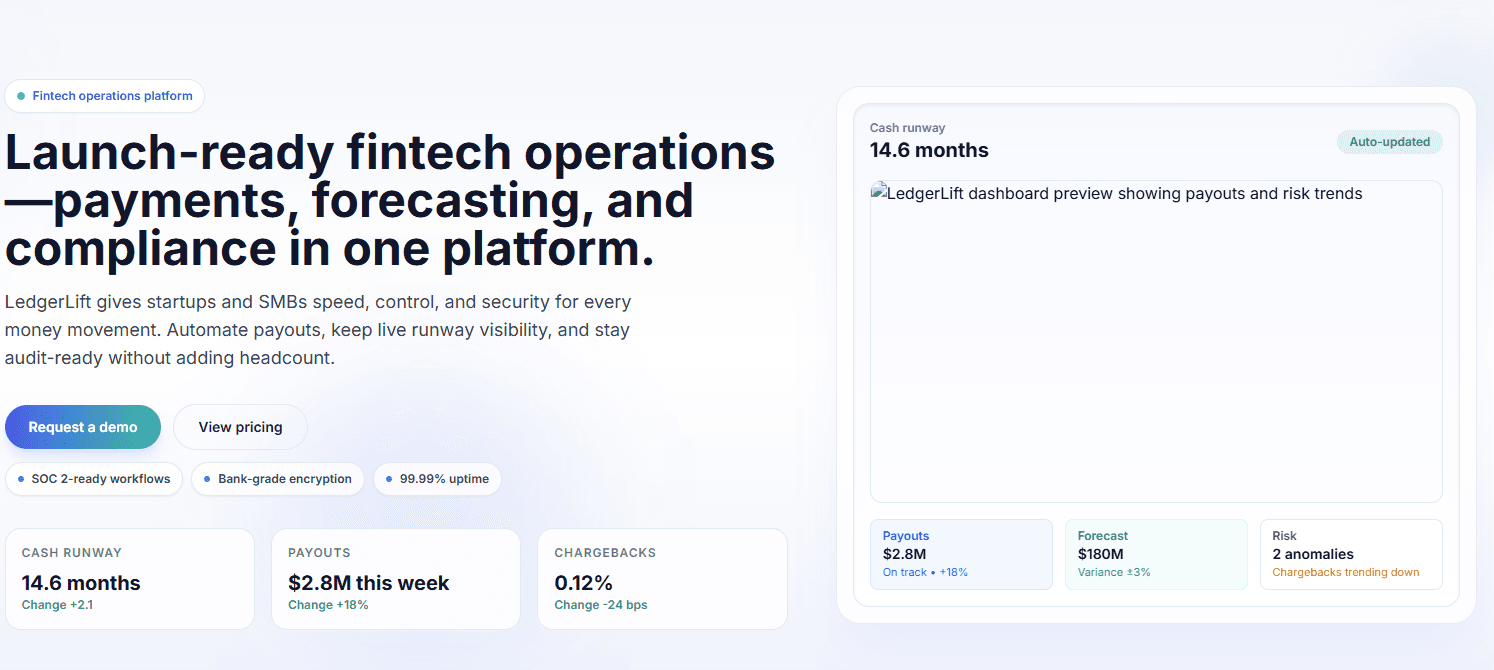 LedgerLift – Fintech Operations