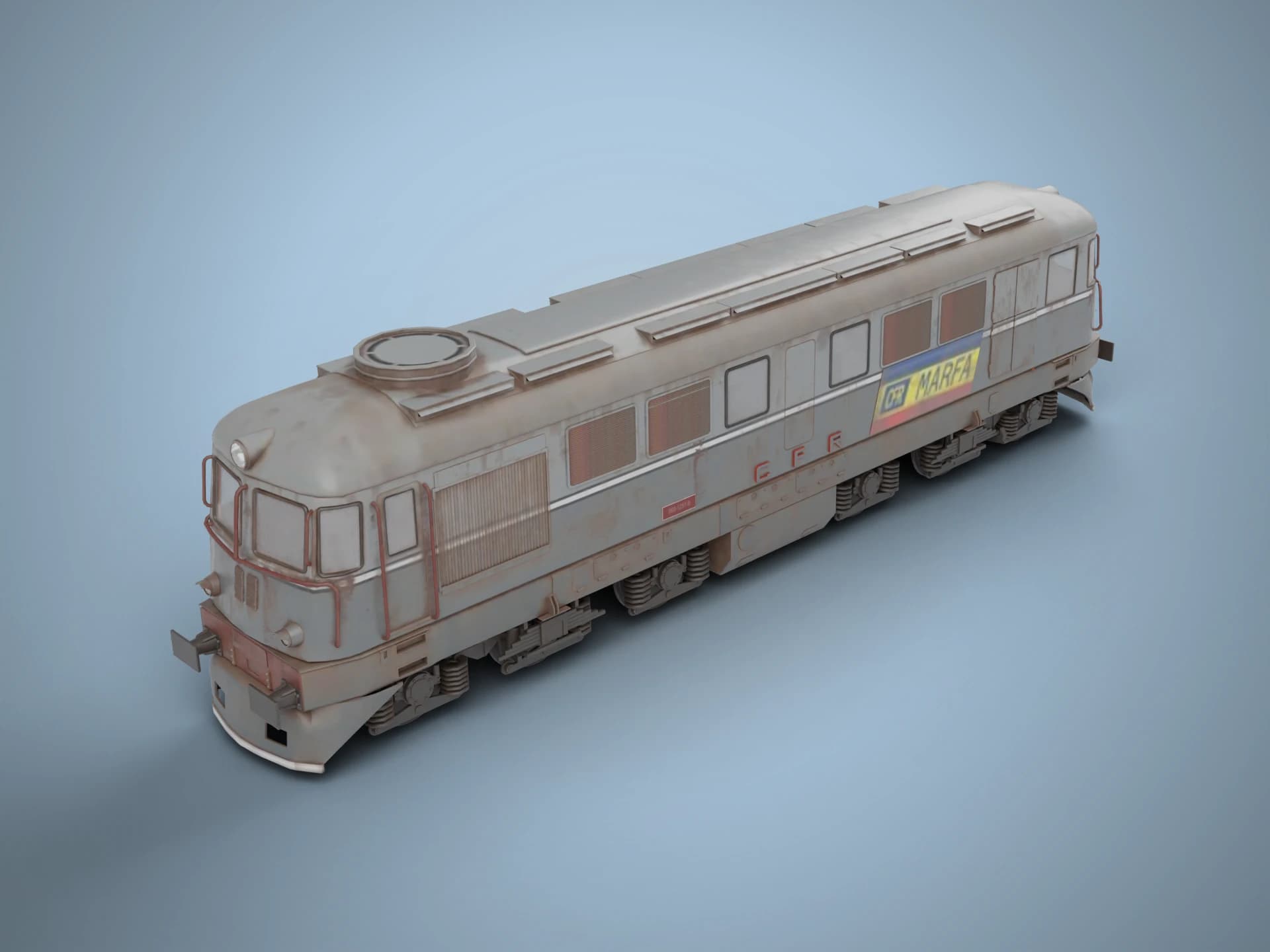 Romanian 060-DA Diesel Locomotive 3D Model
