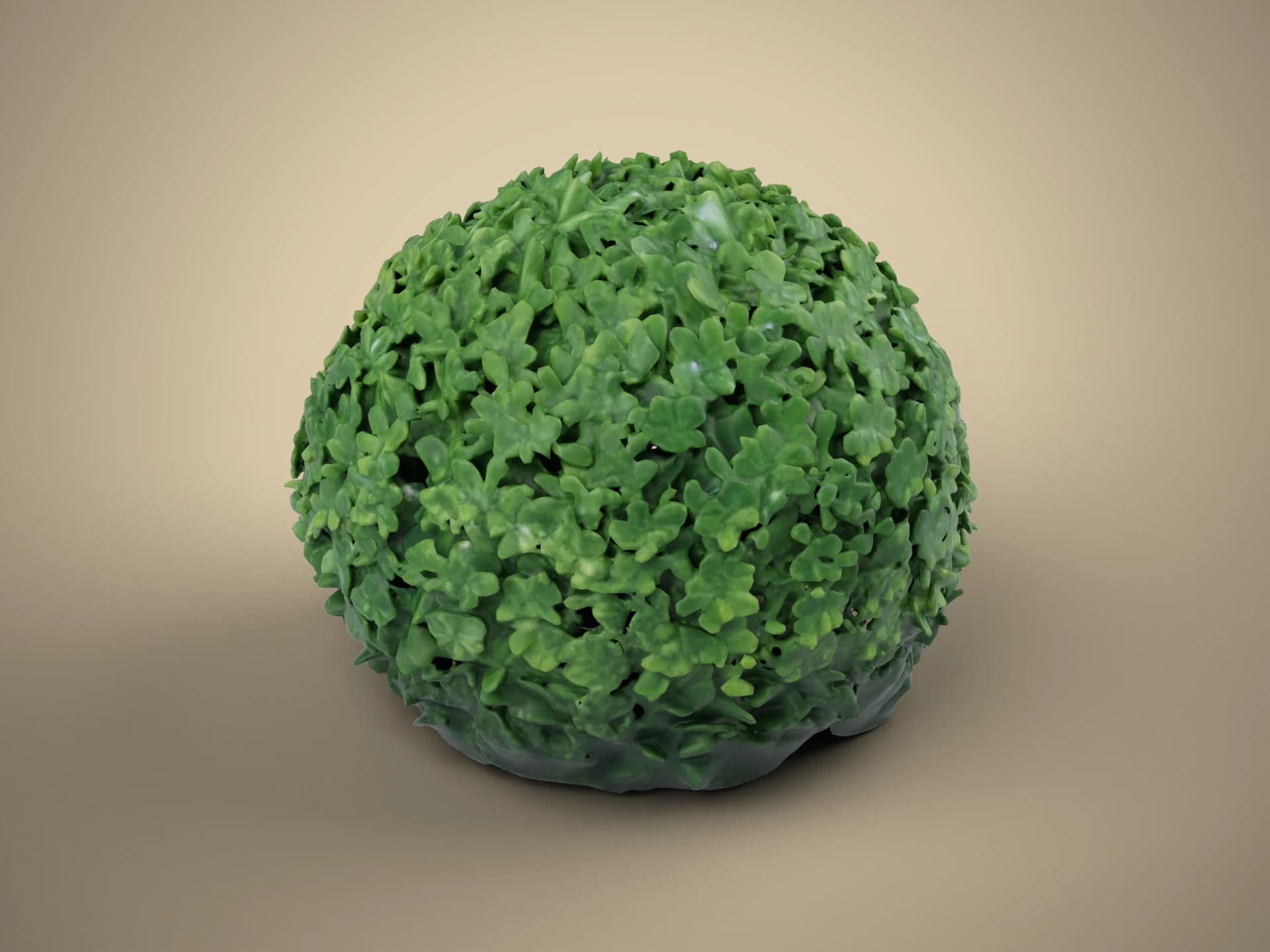 Round Topiary Bush 3D Model