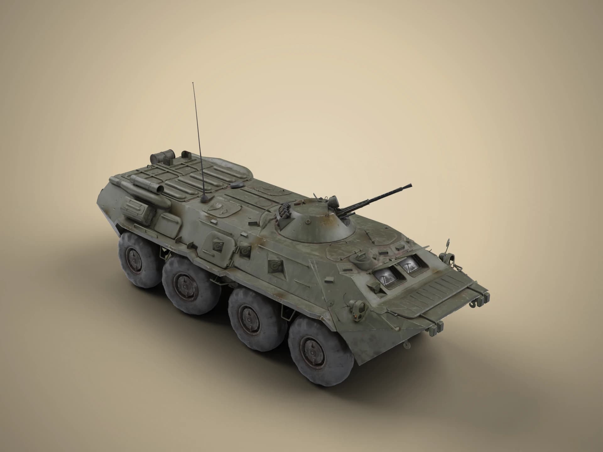 Abandoned BTR-80 Armoured Personnel Carrier 3D Model