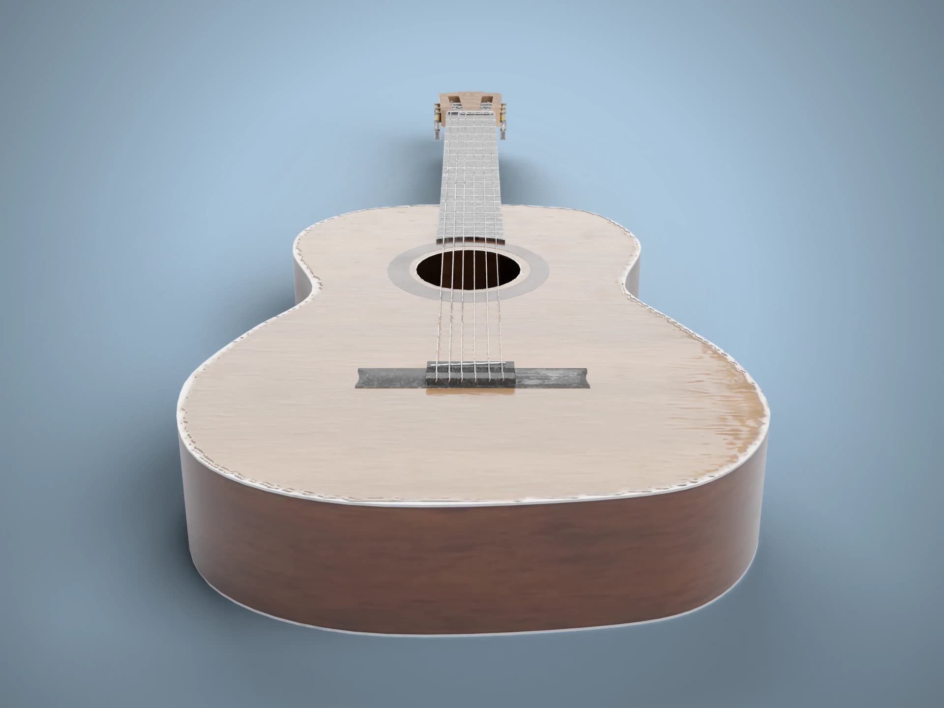 Classic Acoustic Guitar 3D Model