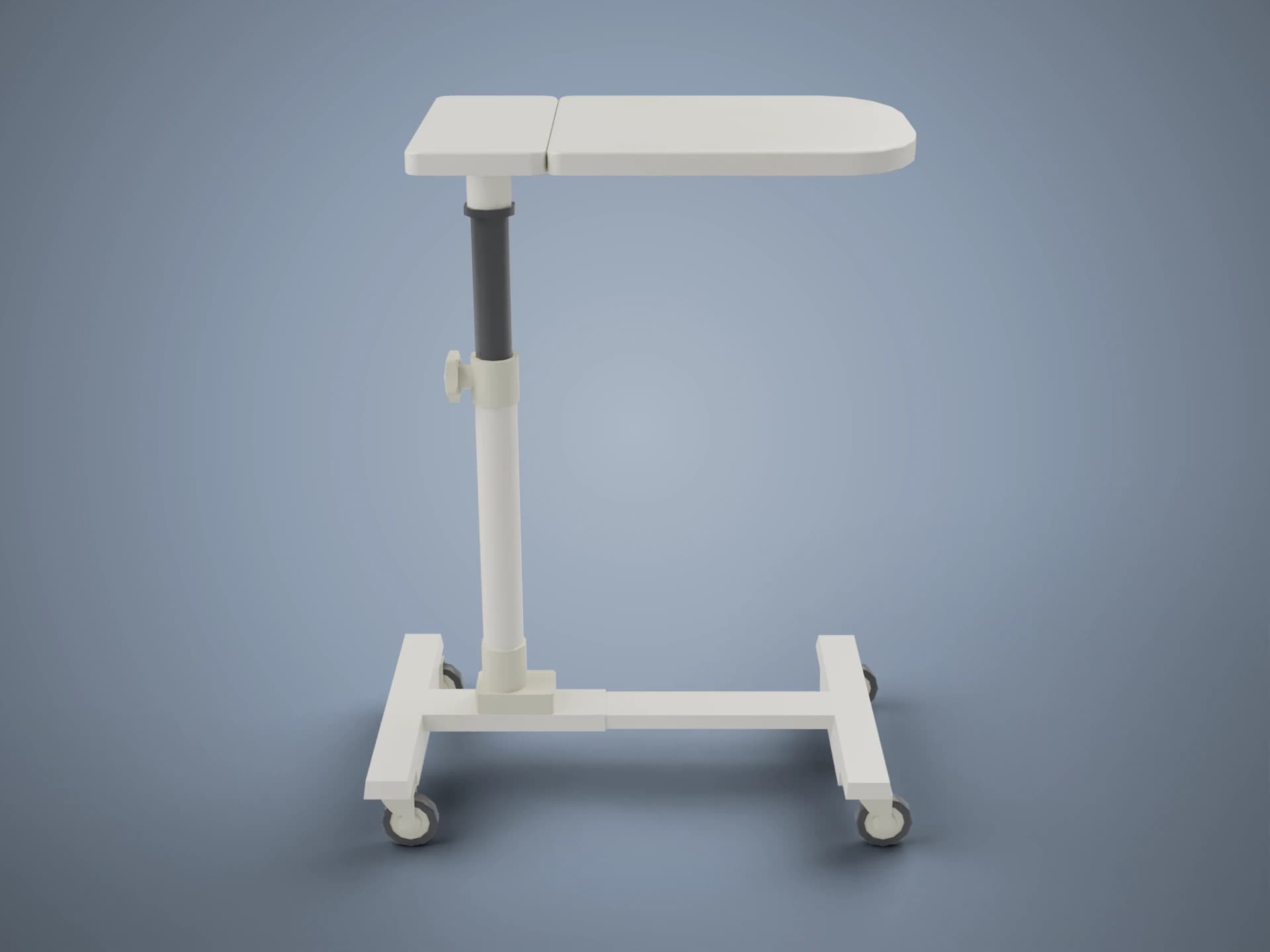 Adjustable Hospital Overbed Table 3D Model