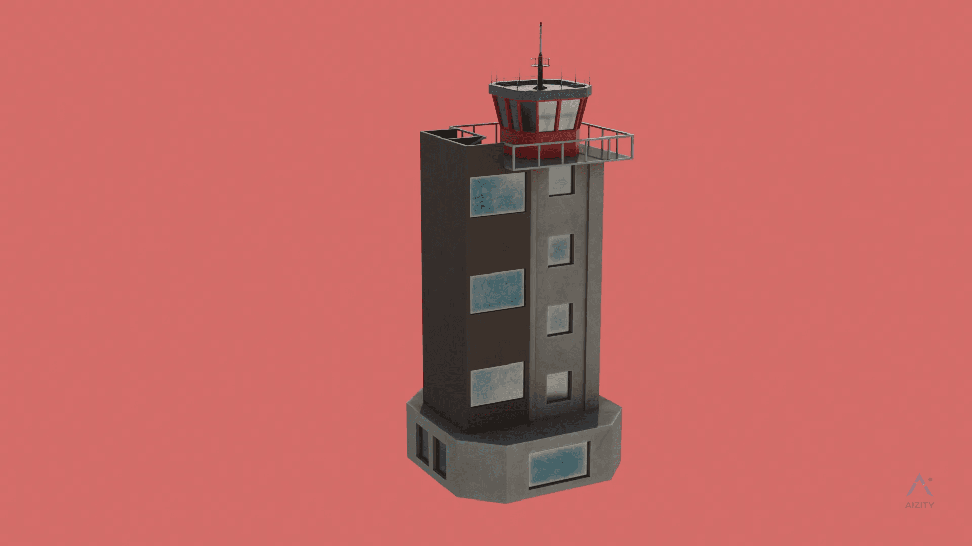 Air Force Control Tower 3D Model