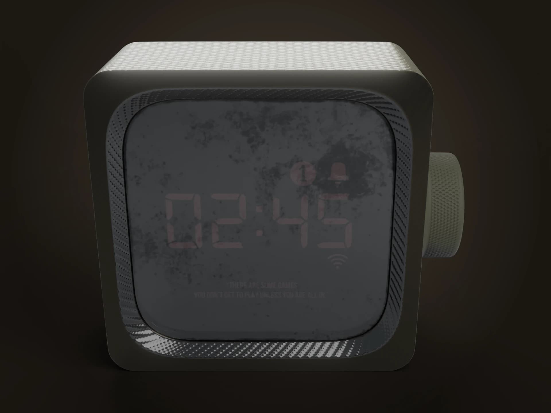 Modern Digital Alarm Clock Speaker 3D Model