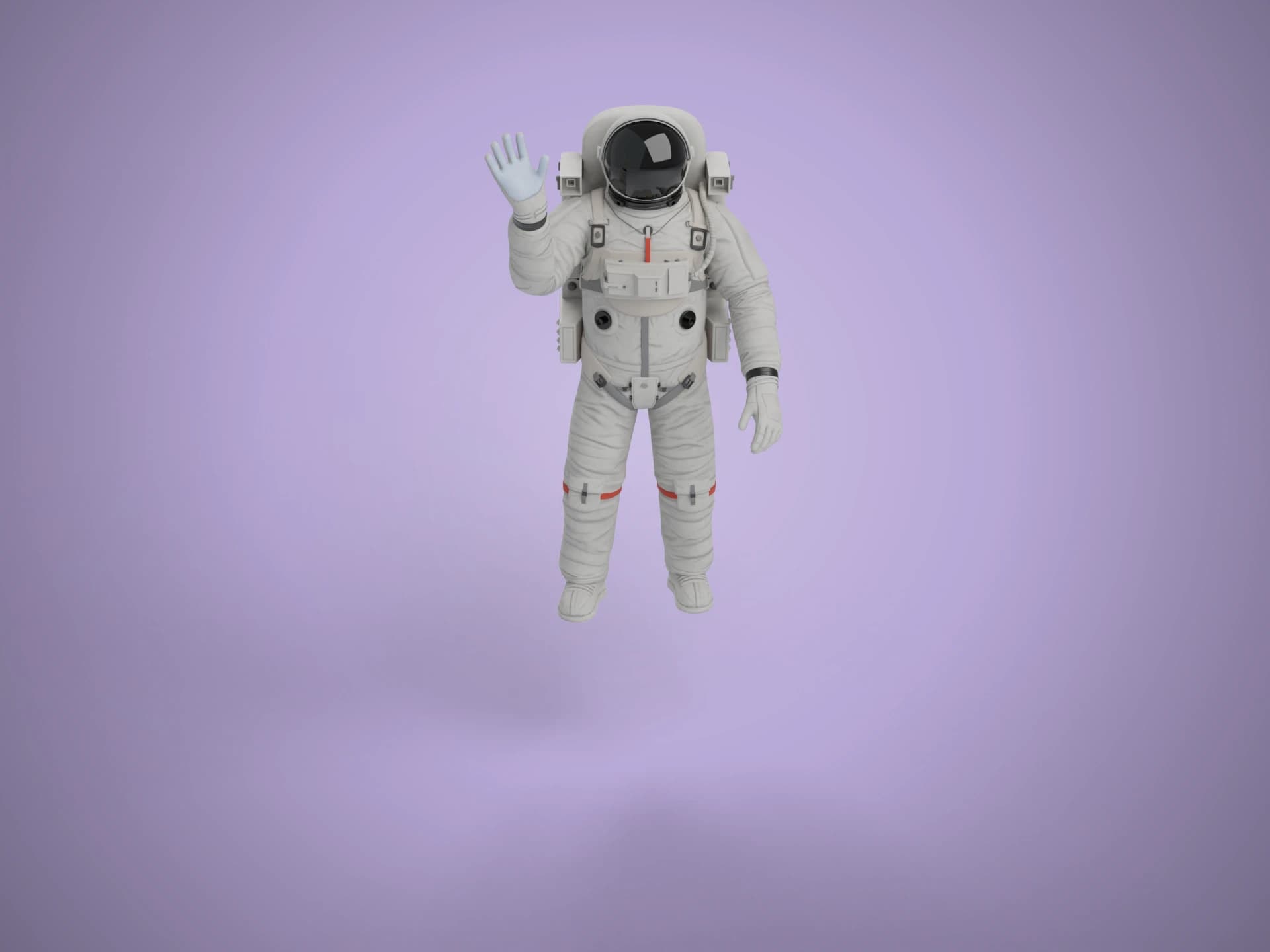 Animated Astronaut in Space Suit 3D Model