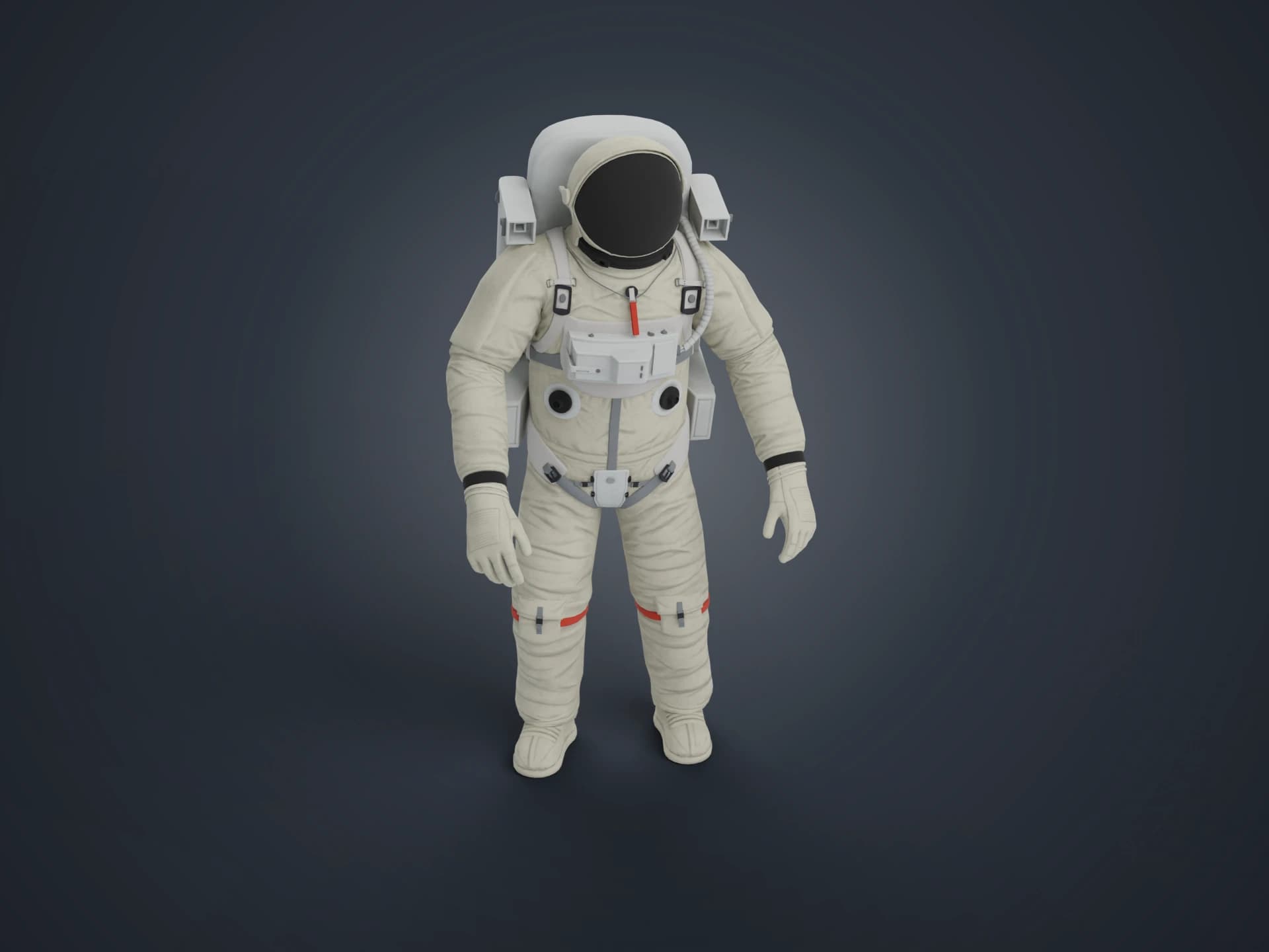 Astronaut in Space Suit Animated 3D Model