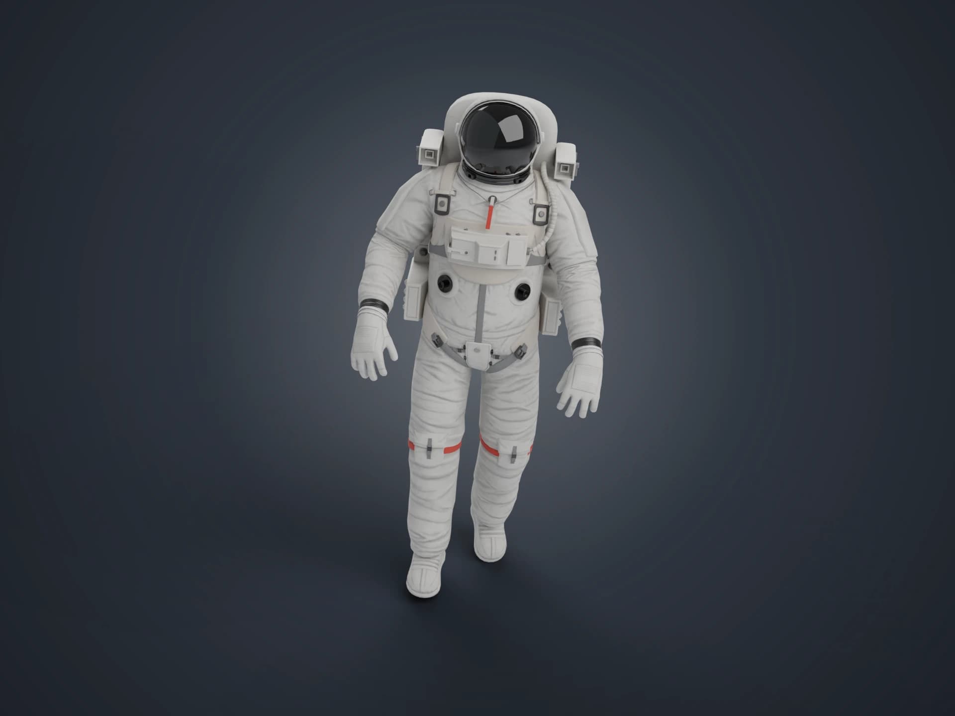 Animated Floating Astronaut 3D Model