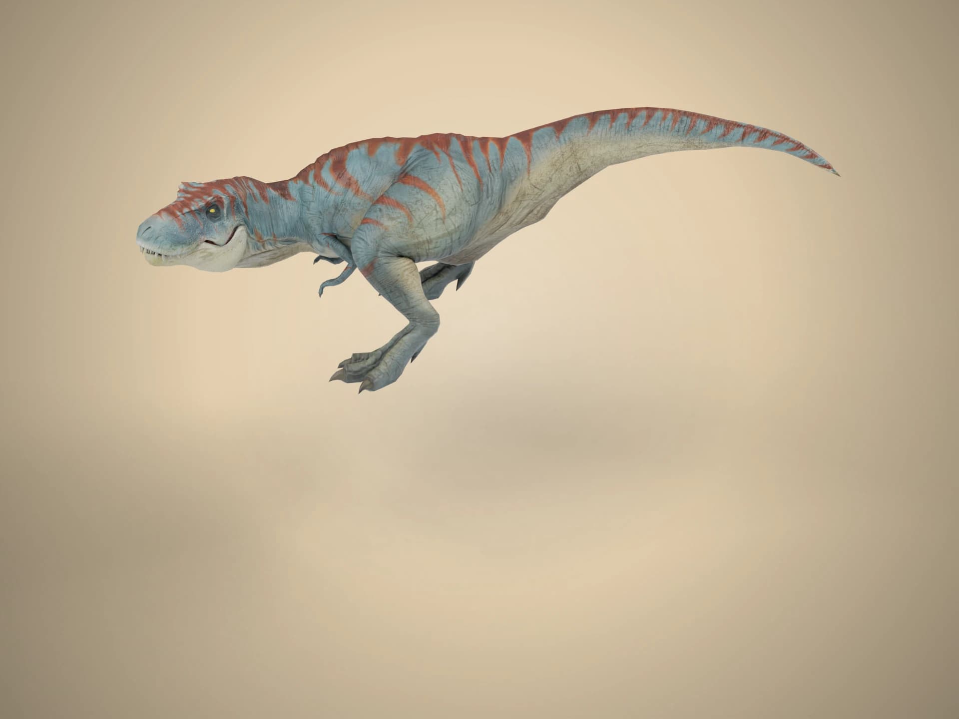 Animated T-Rex Biting Attack 3D Model