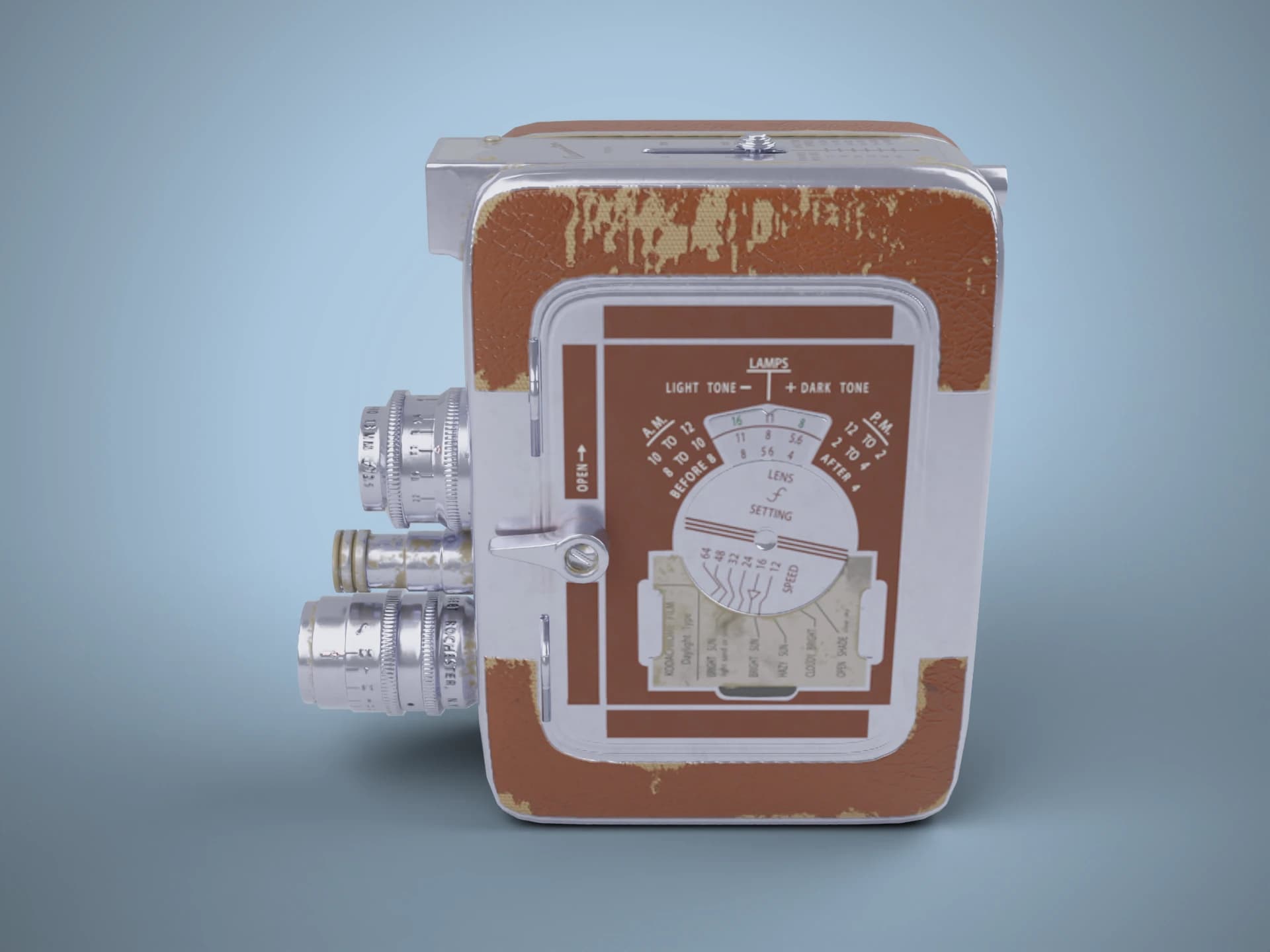 1950s Ampro 8mm Home Movie Camera 3D Model