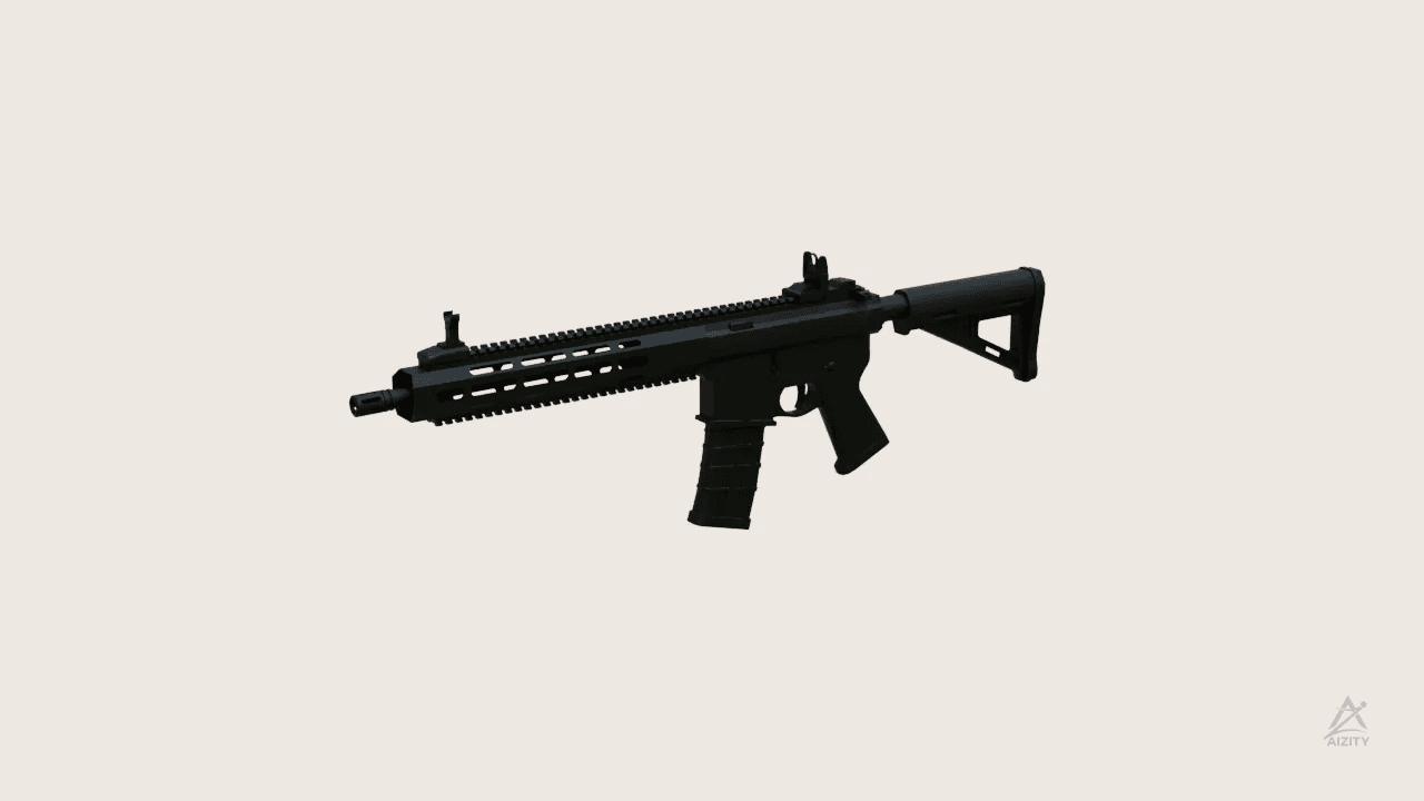Ar-15 Style Rifle 3D Model