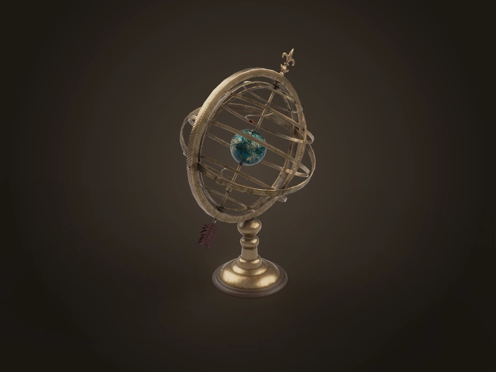 Brass Armillary Sphere 3D Model