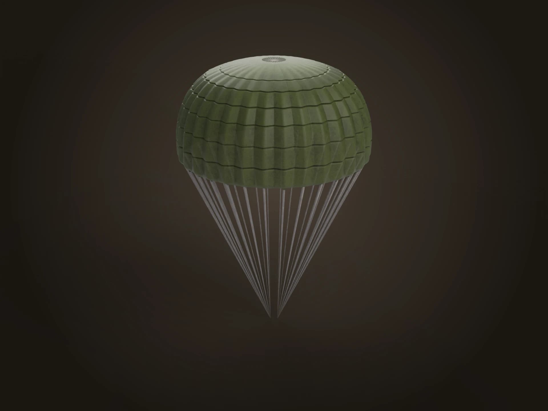 Army Green Parachute 3D Model