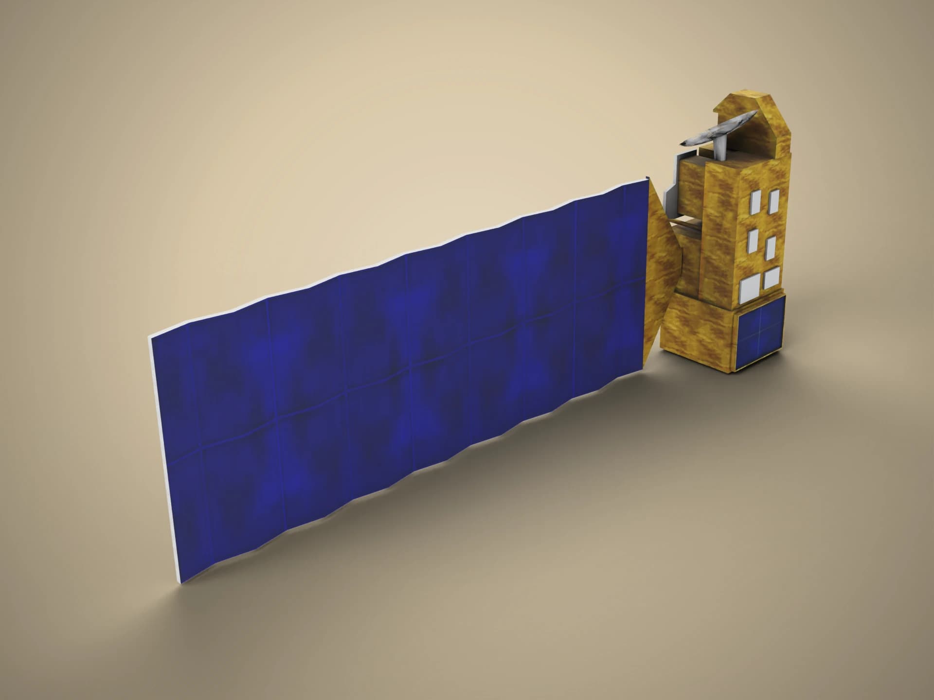 Aura Atmosphere Satellite Low-Poly 3D Model