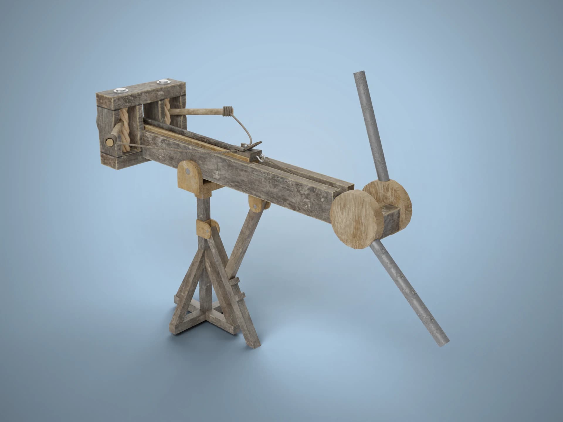 Wooden Scorpion Ballista 3D Model