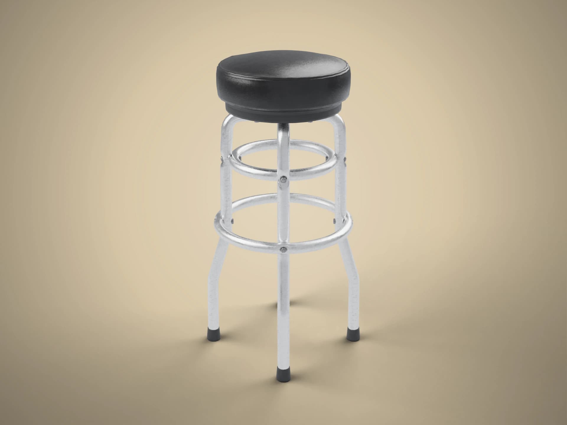 Chrome Diner Bar Stool 3D Model