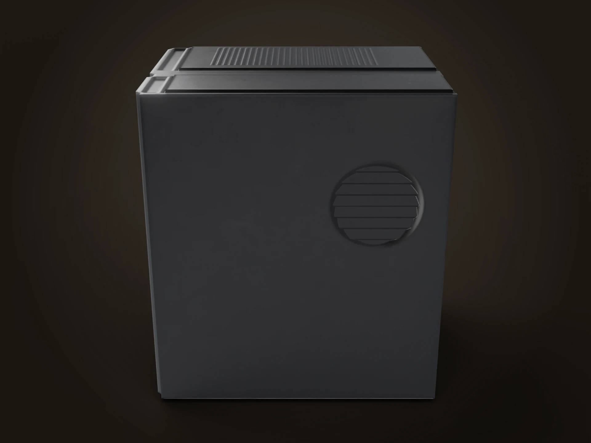 Desktop PC Case with RGB Fans 3D Model