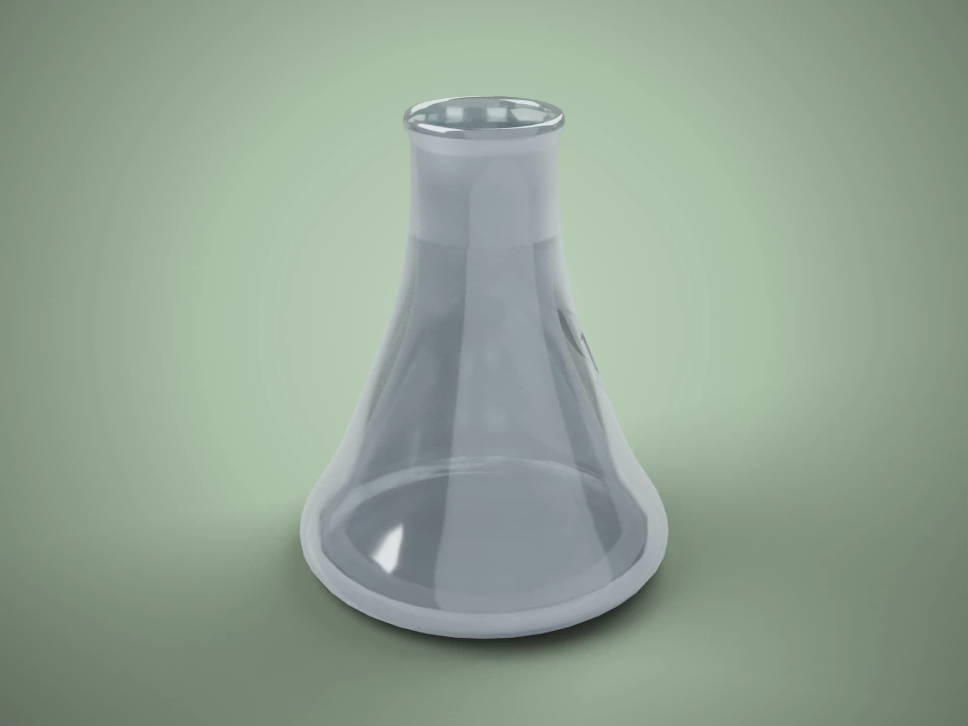 Glass Erlenmeyer Flask 3D Model