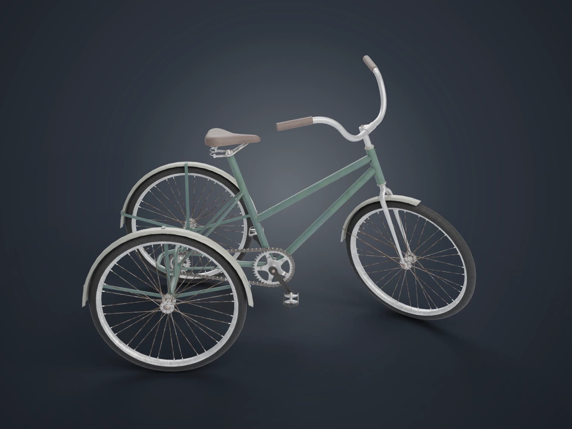 Vintage Adult Tricycle 3D Model