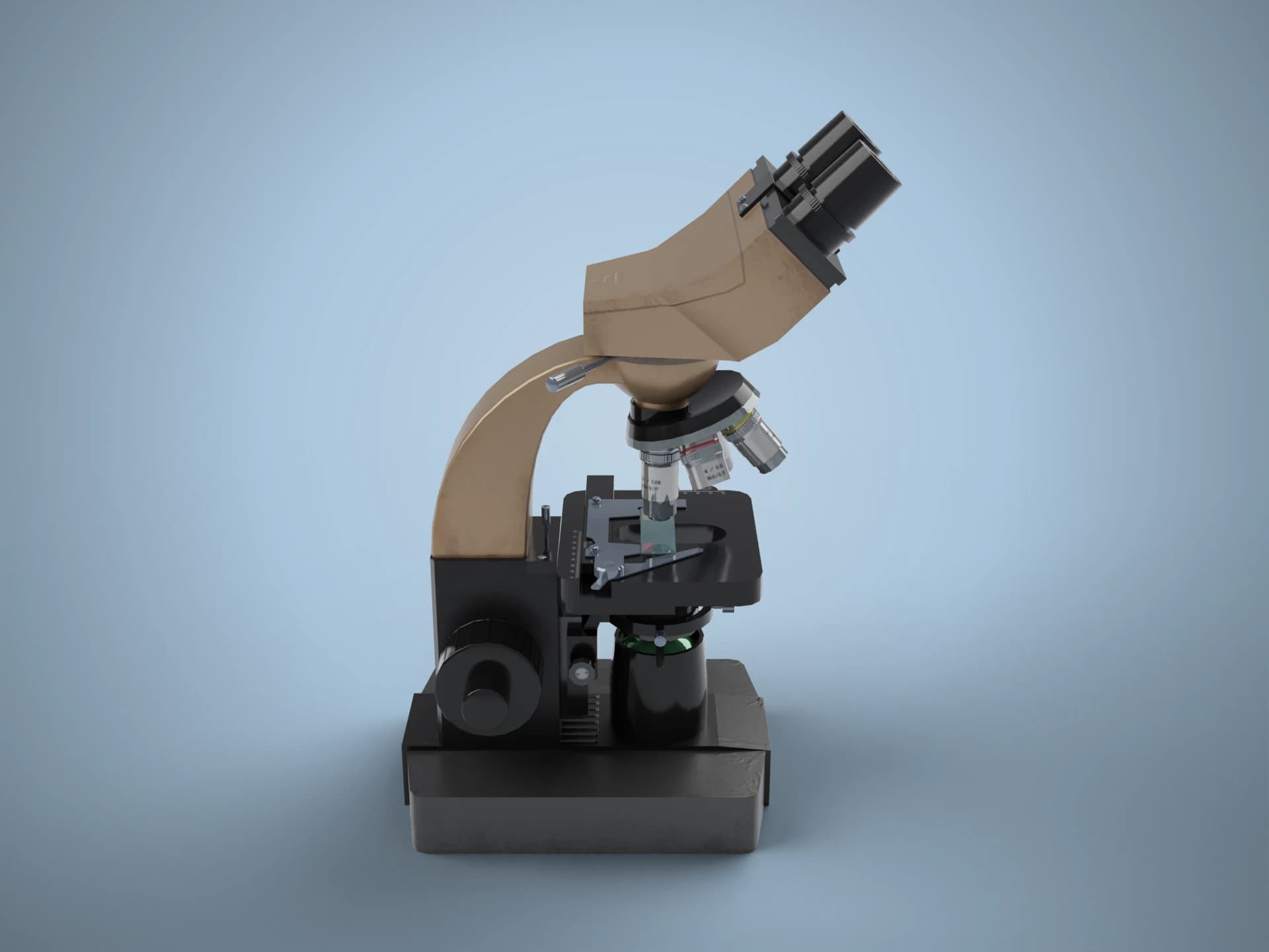 Binocular Research Microscope 3D Model