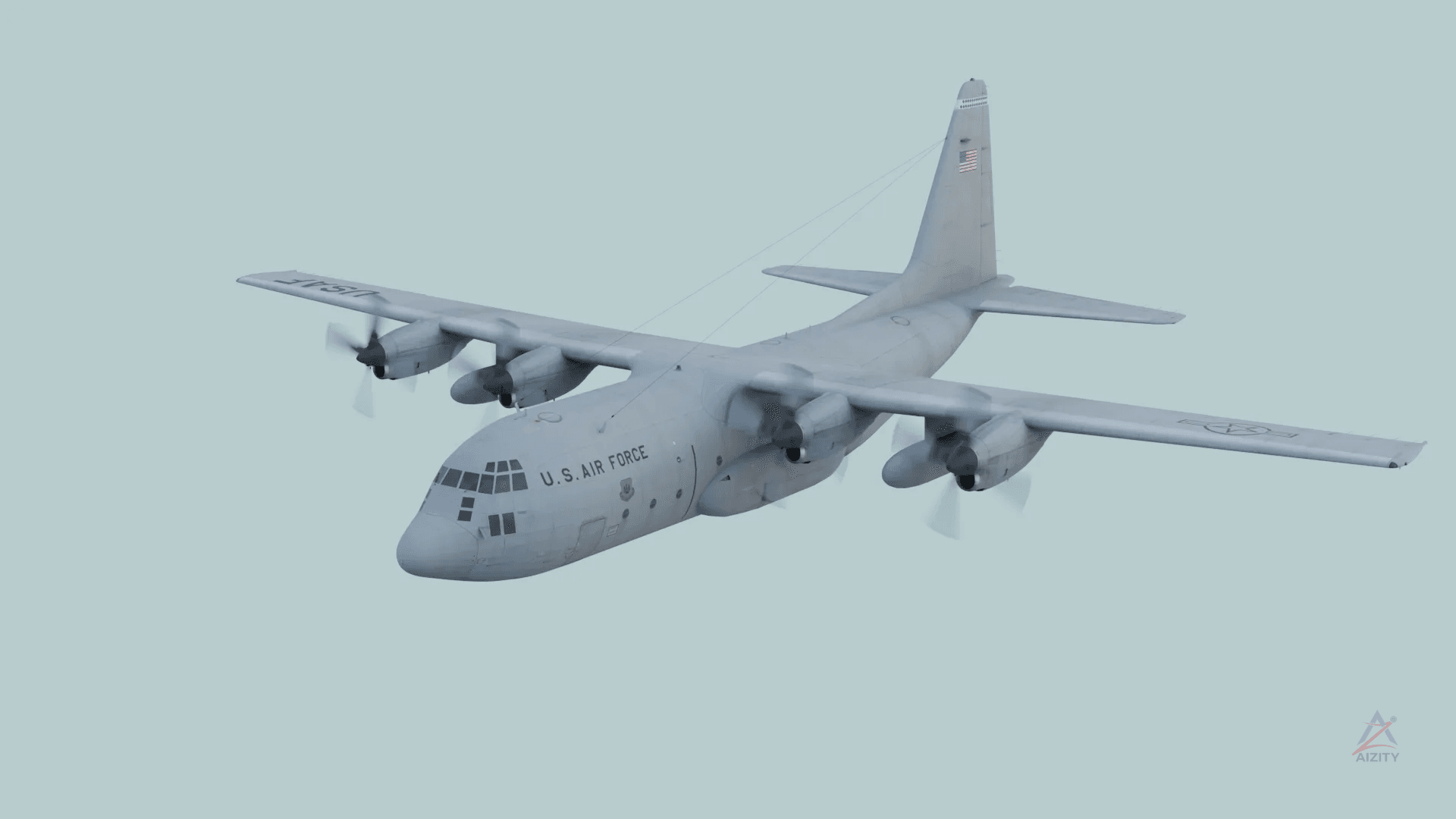 C-130 Hercules Aircraft 3D Model
