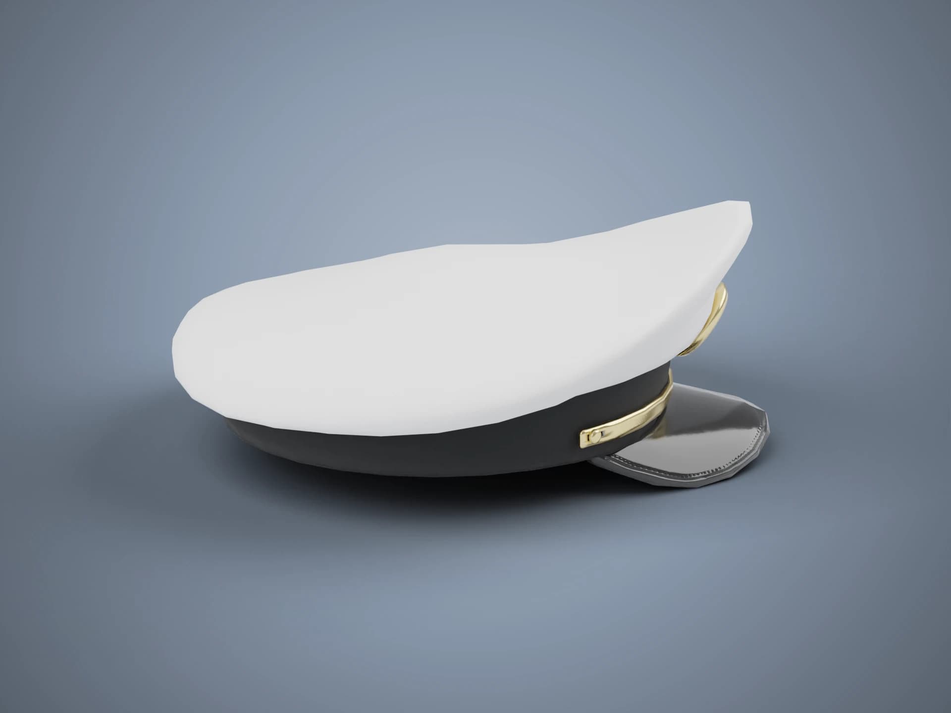 Naval Captain's Peaked Cap 3D Model