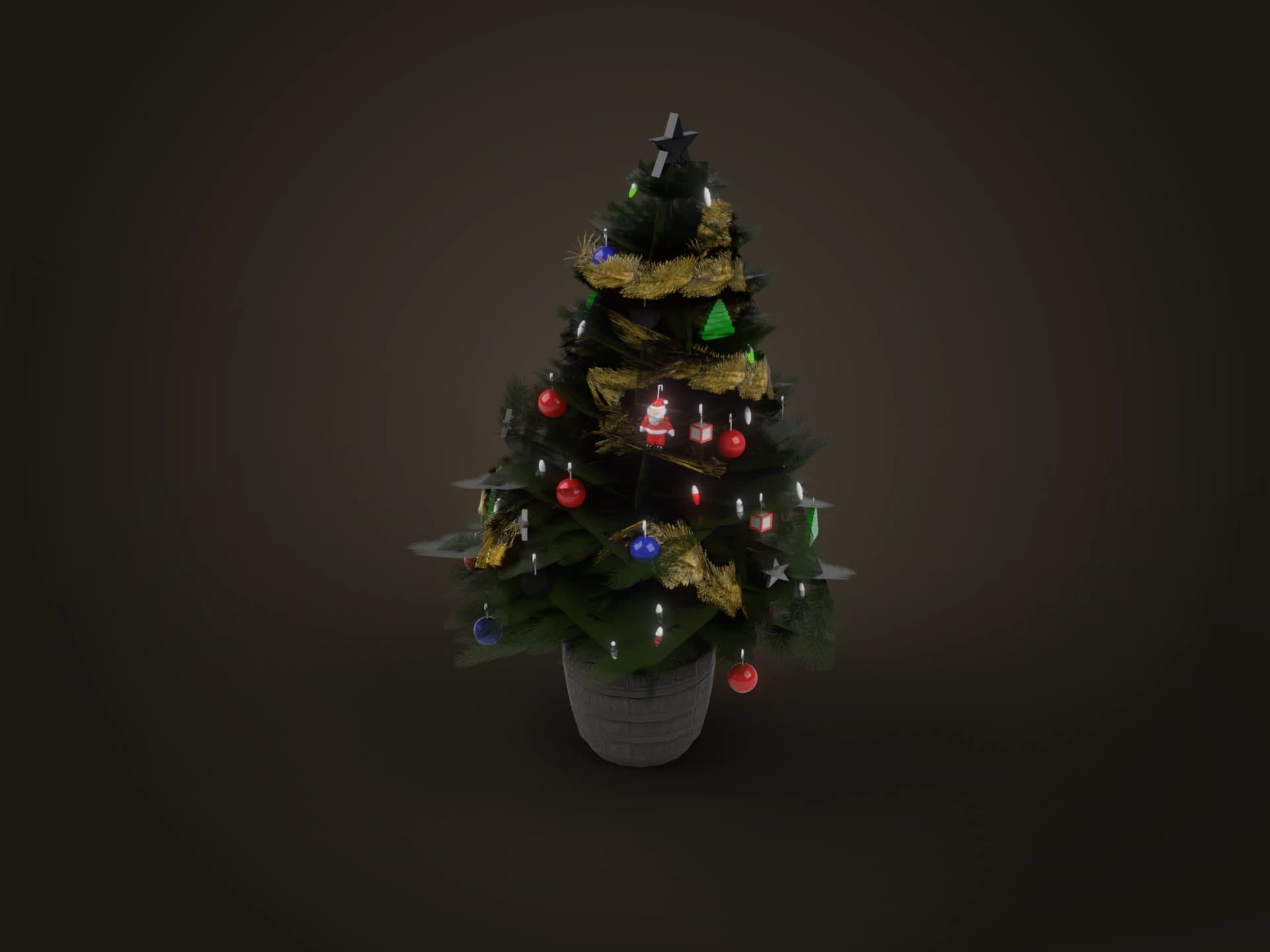 Decorated Christmas Tree 3D Model