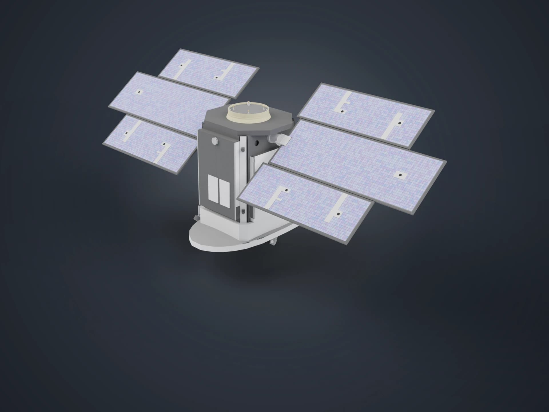 CloudSat Satellite in Grey Finish 3D Model