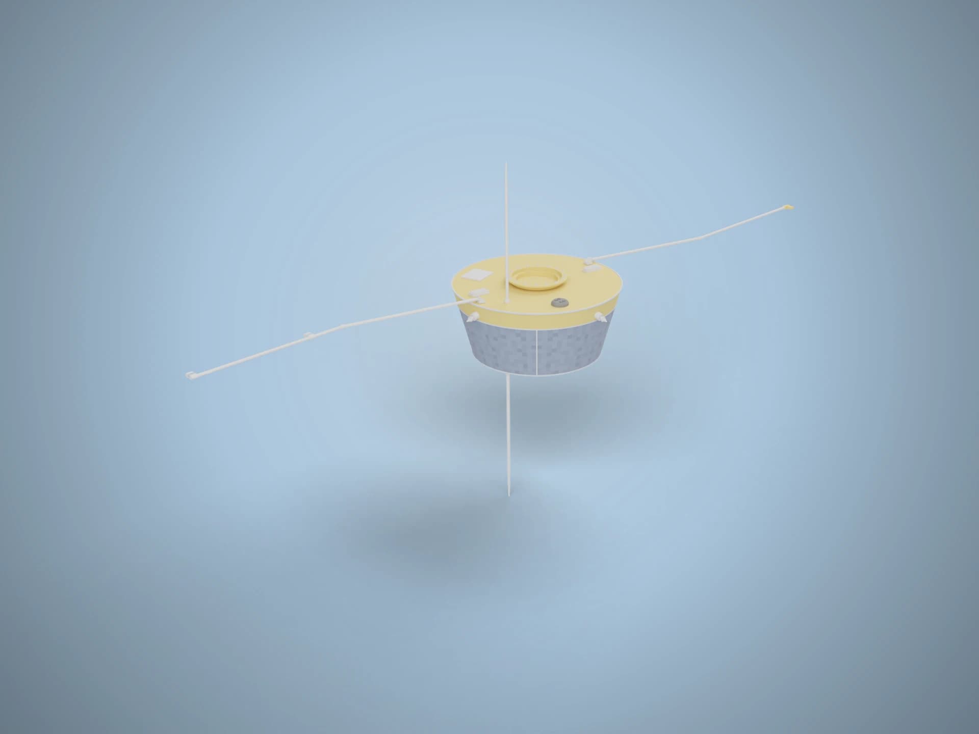 Cluster Magnetosphere Spacecraft 3D Model