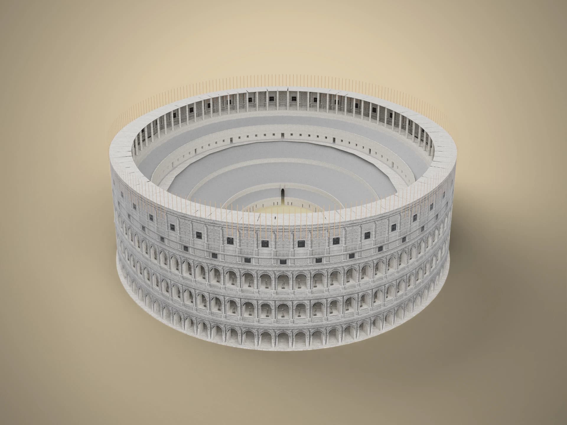 Roman Colosseum Amphitheatre 3D Model