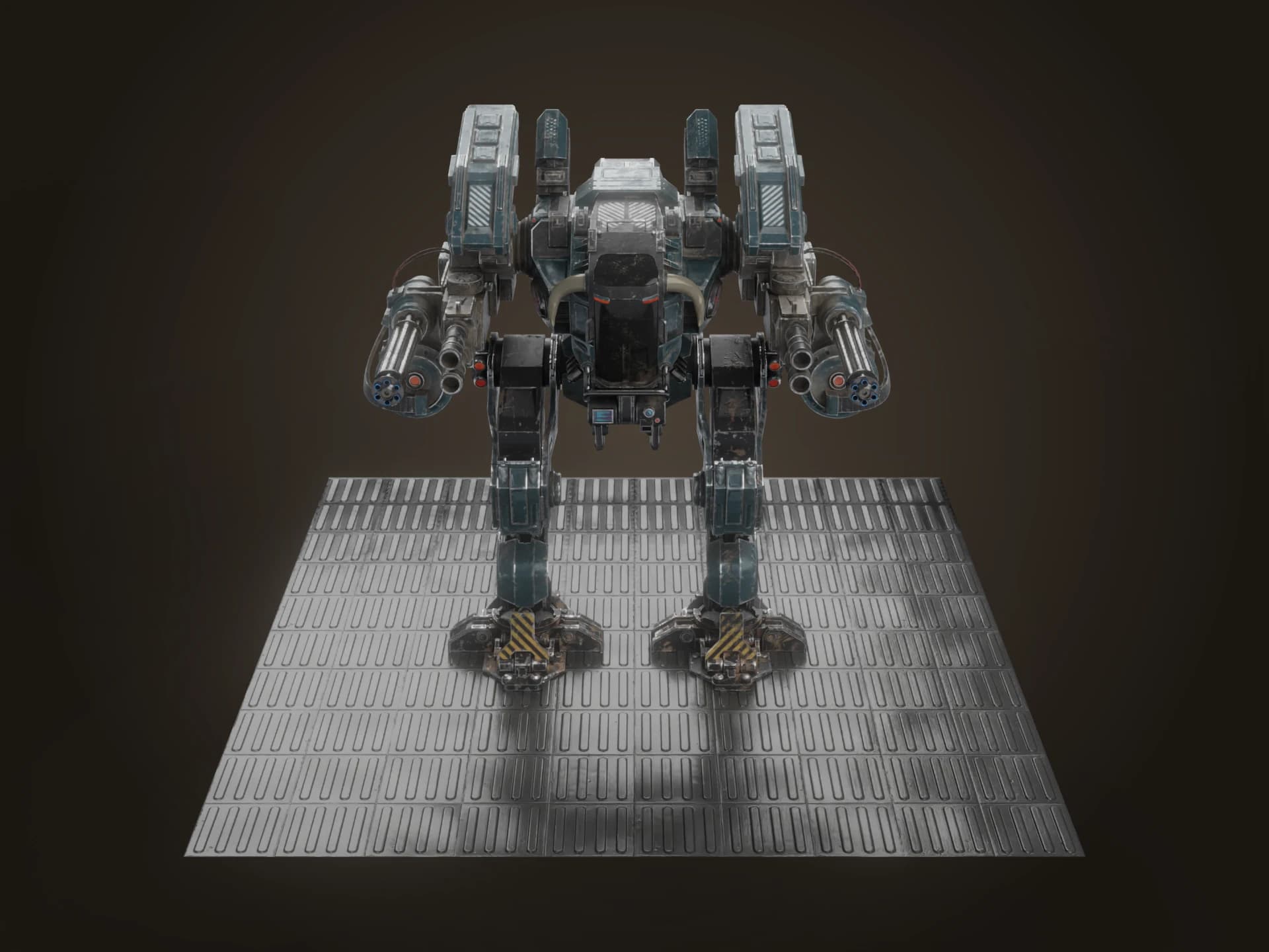 Heavy Sci-fi Combat Mech Robot 3D Model