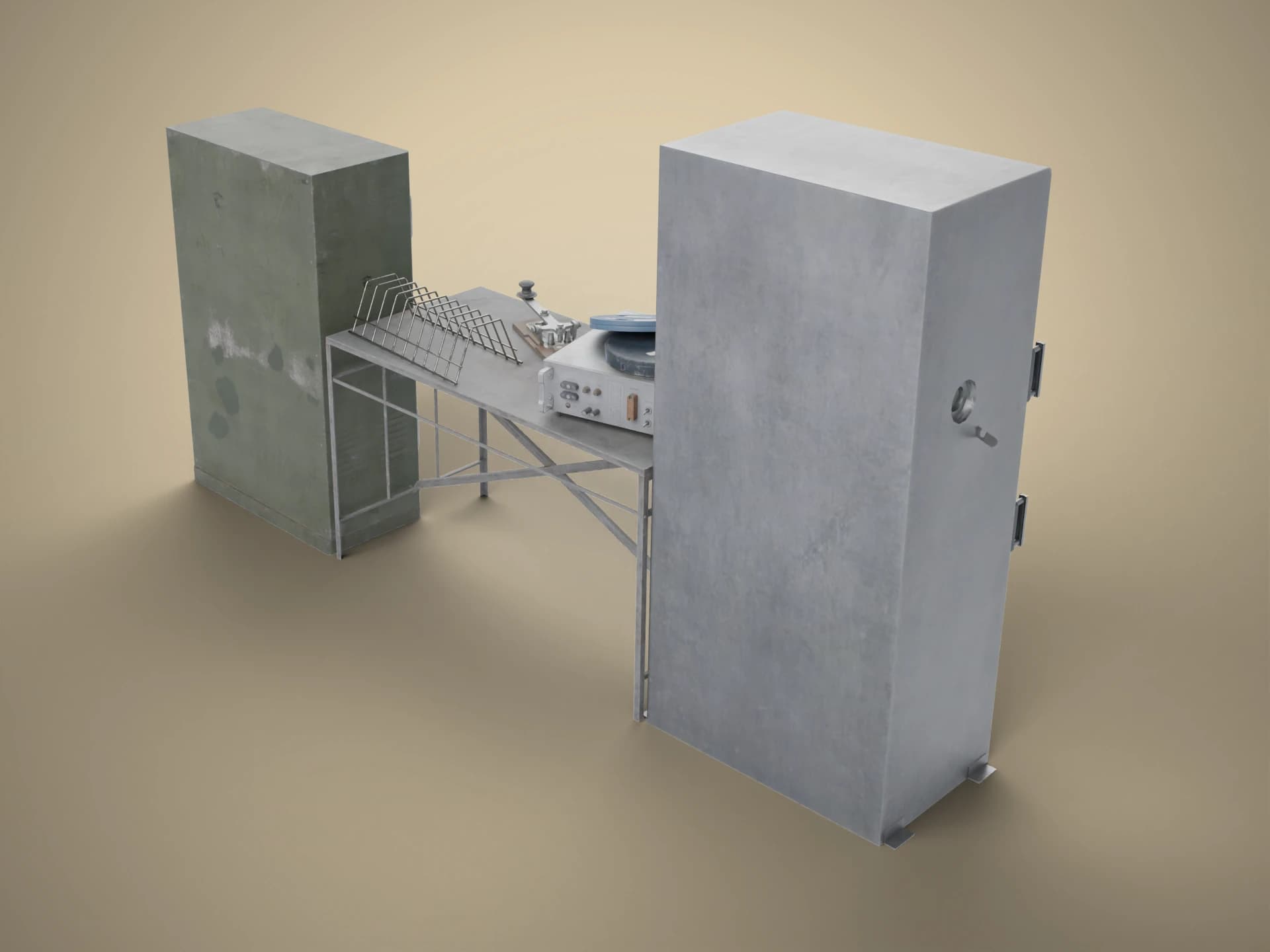 Abandoned Station Comms Room Equipment 3D Model