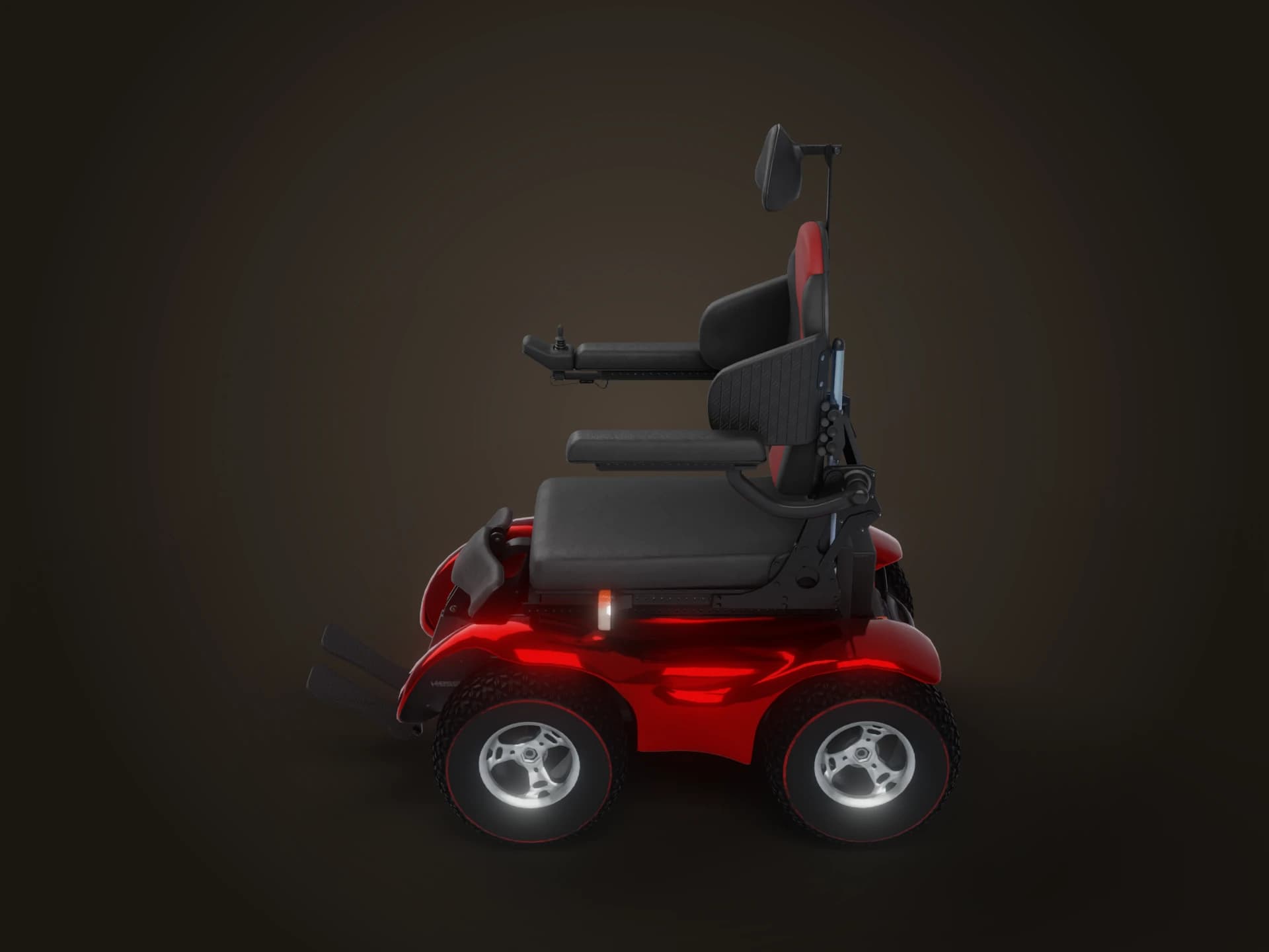 Compact Electric Wheelchair Rigged 3D Model