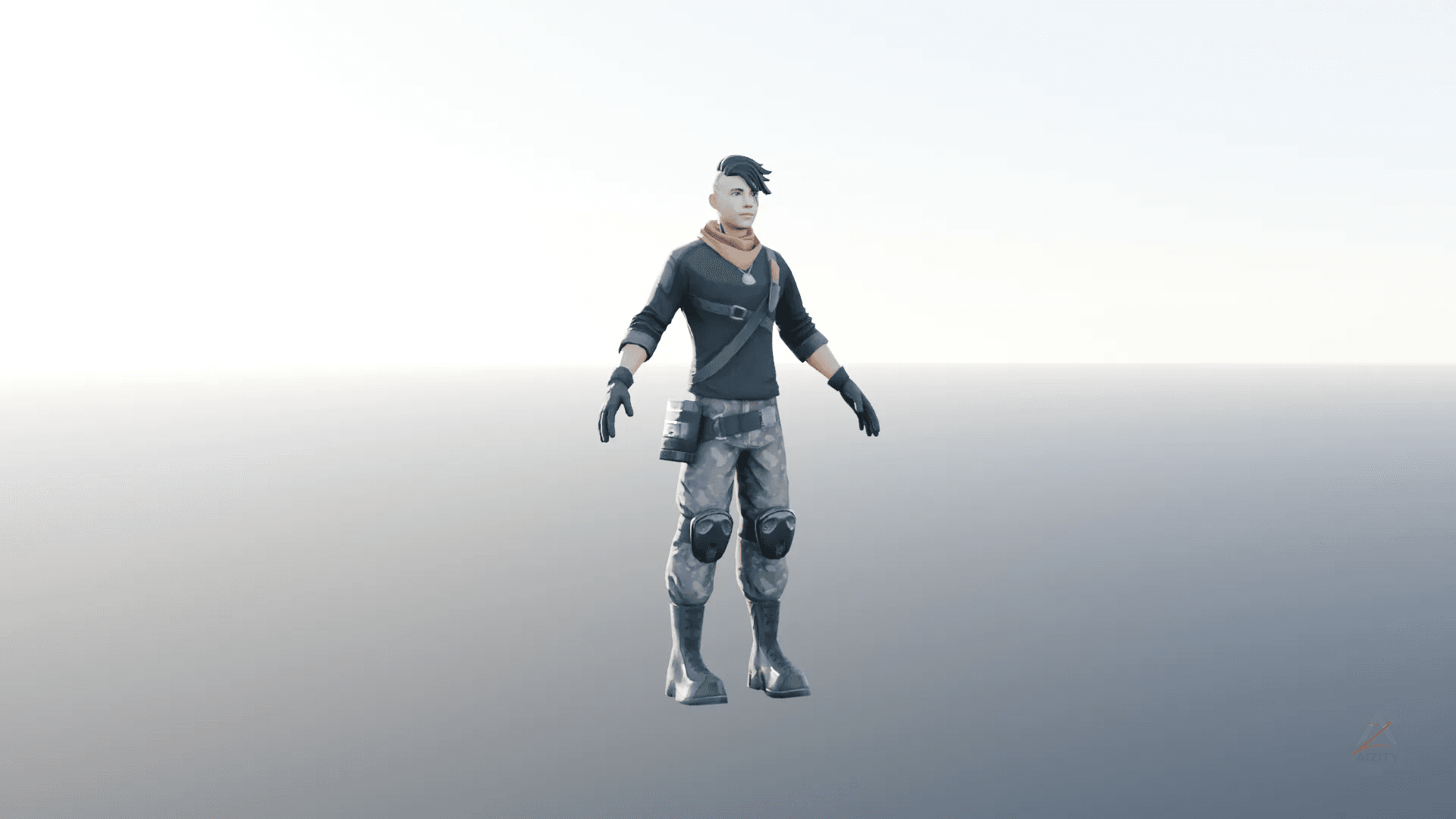 Cyber Male Character 3D Model