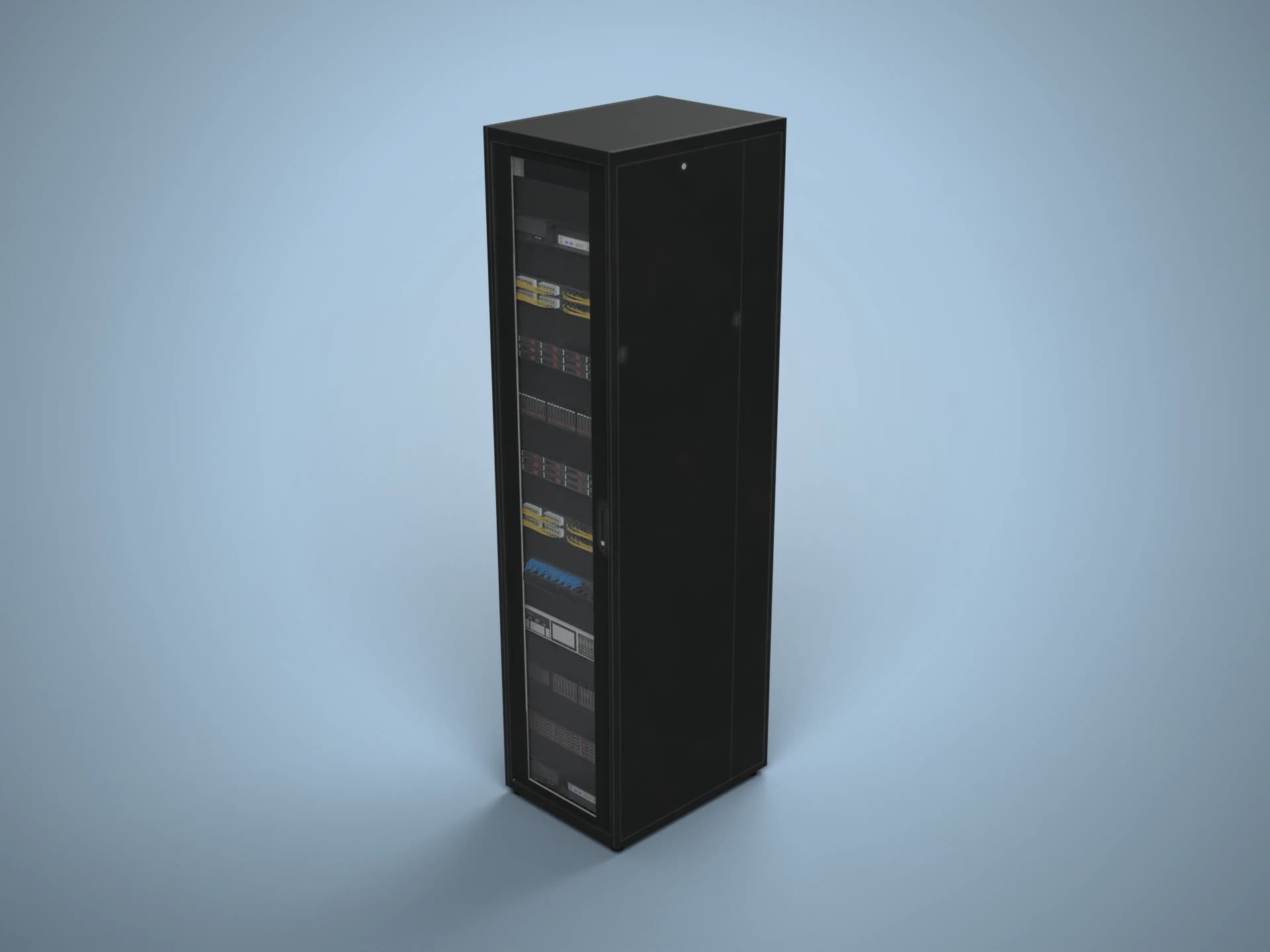 Data Centre Server Rack 3D Model