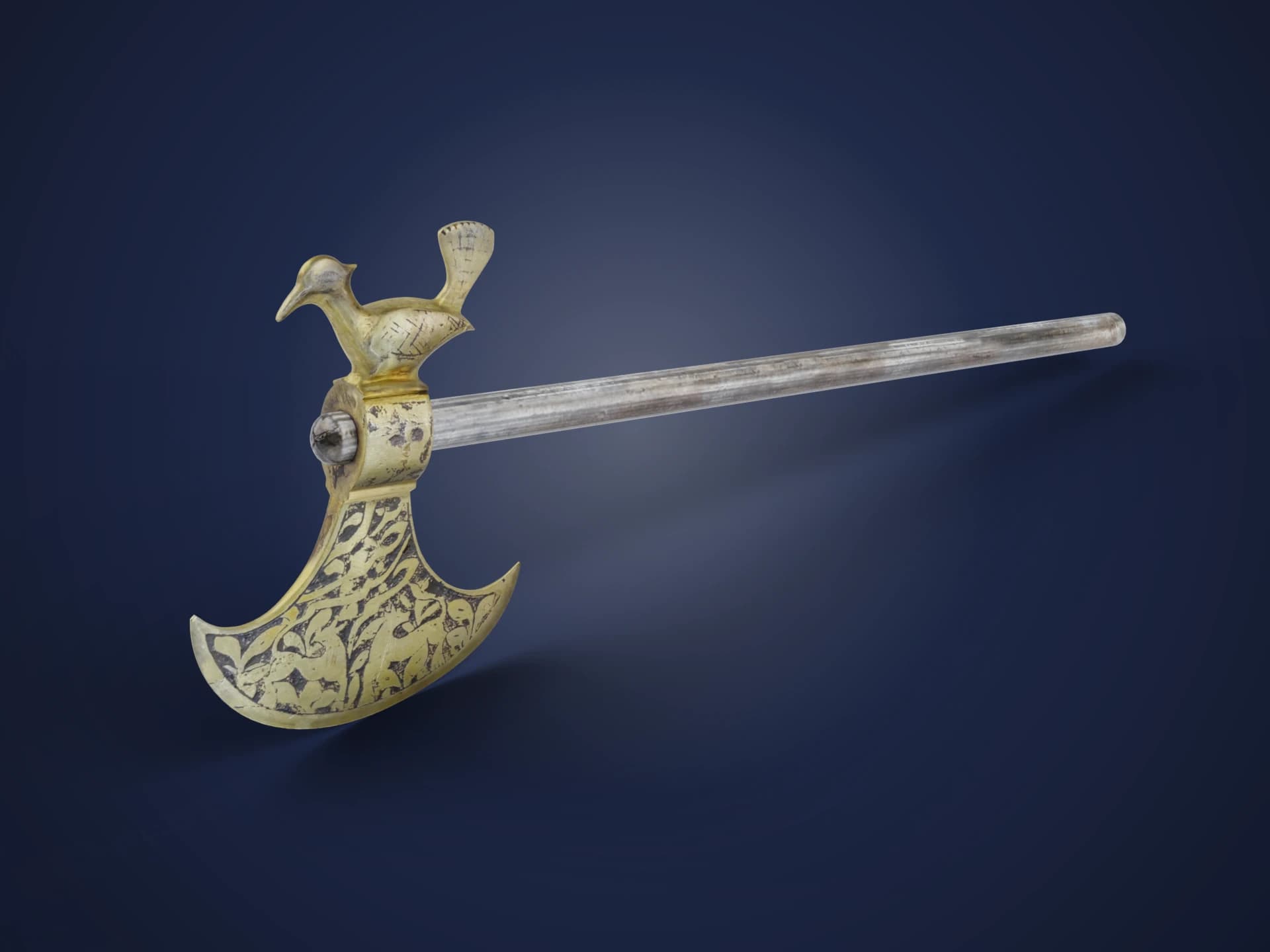 Antique Persian Decorative Battle Axe 3D Model