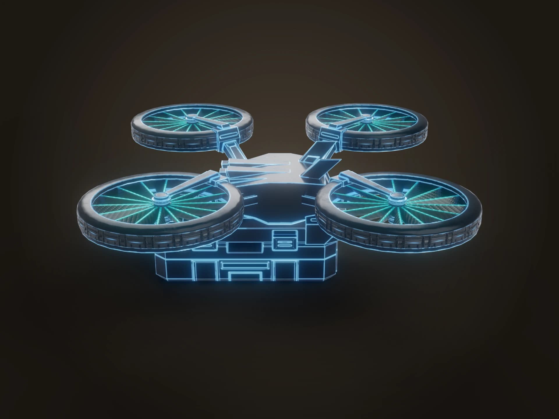 Cargo Delivery Drone Concept 3D Model