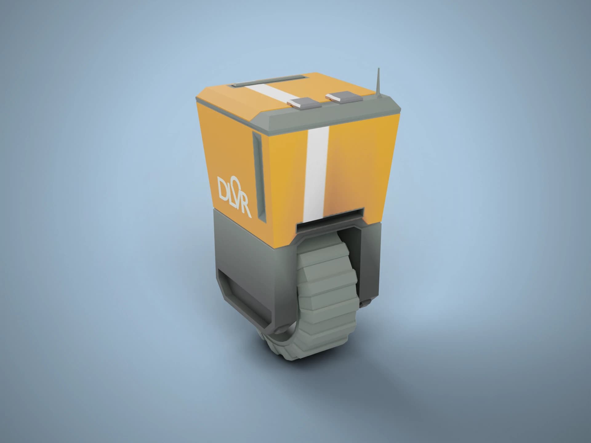 Sidewalk Delivery Robot Animated 3D Model