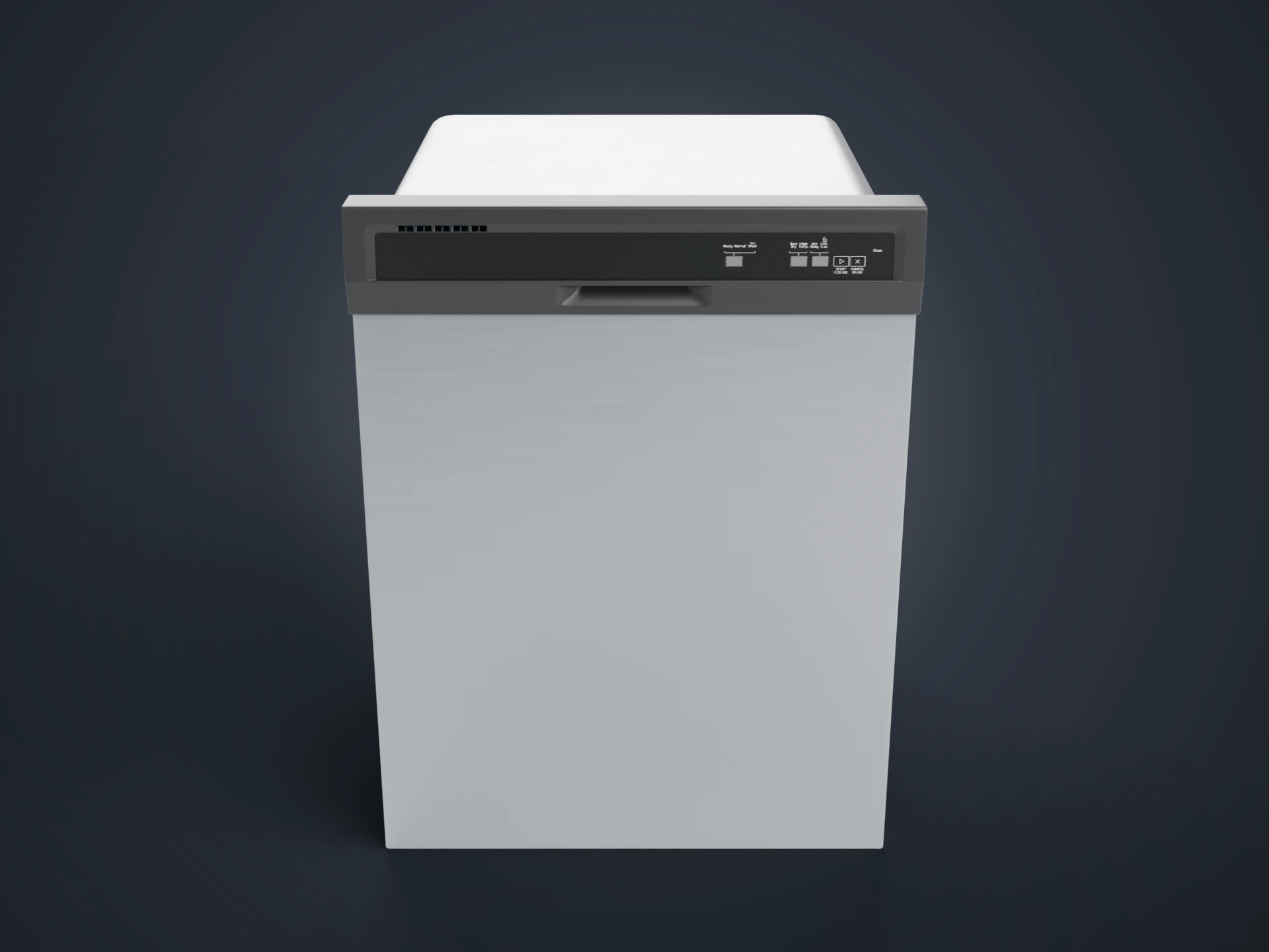Built-In Stainless Dishwasher 3D Model