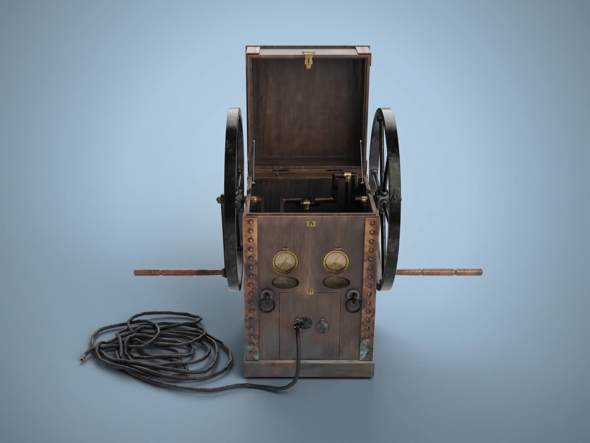 Antique Diving Air Pump 3D Model
