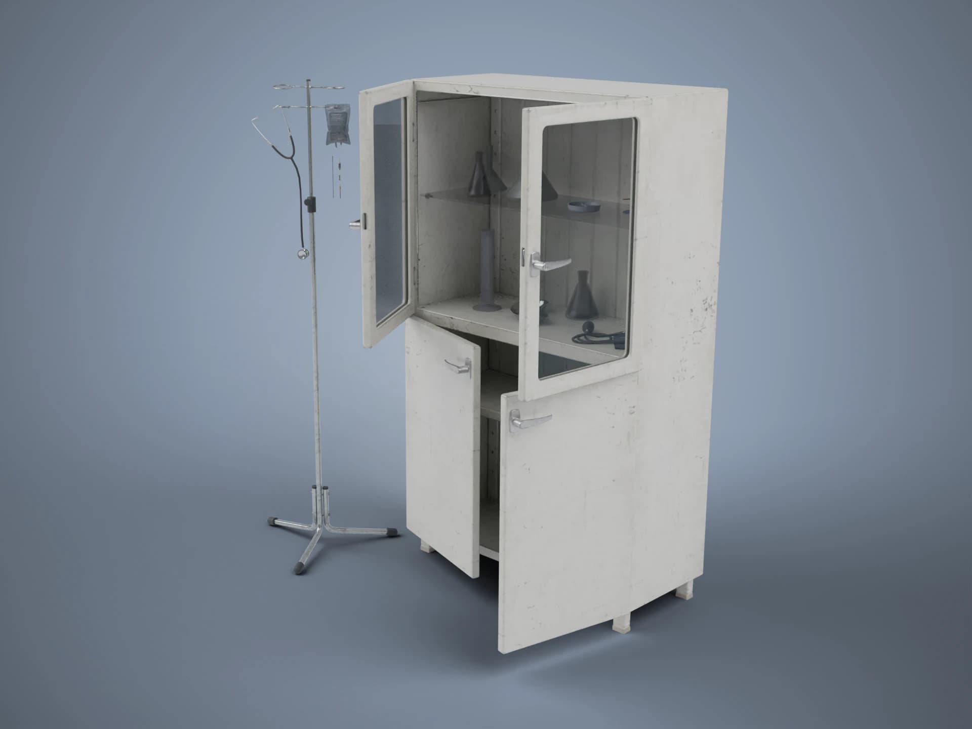 Doctor's Office Medical Cabinet Set 3D Model