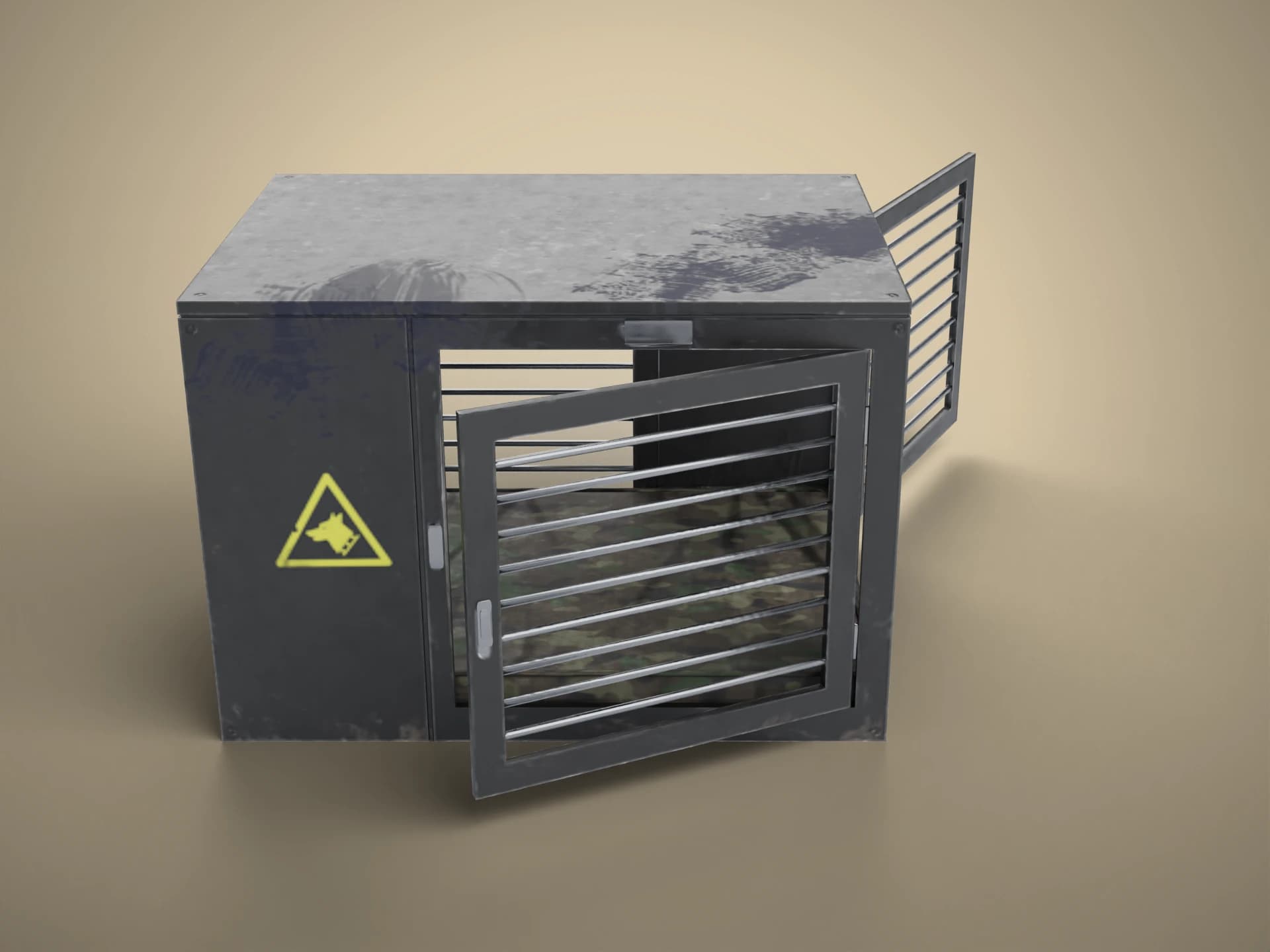 Metal Dog Crate 3D Model