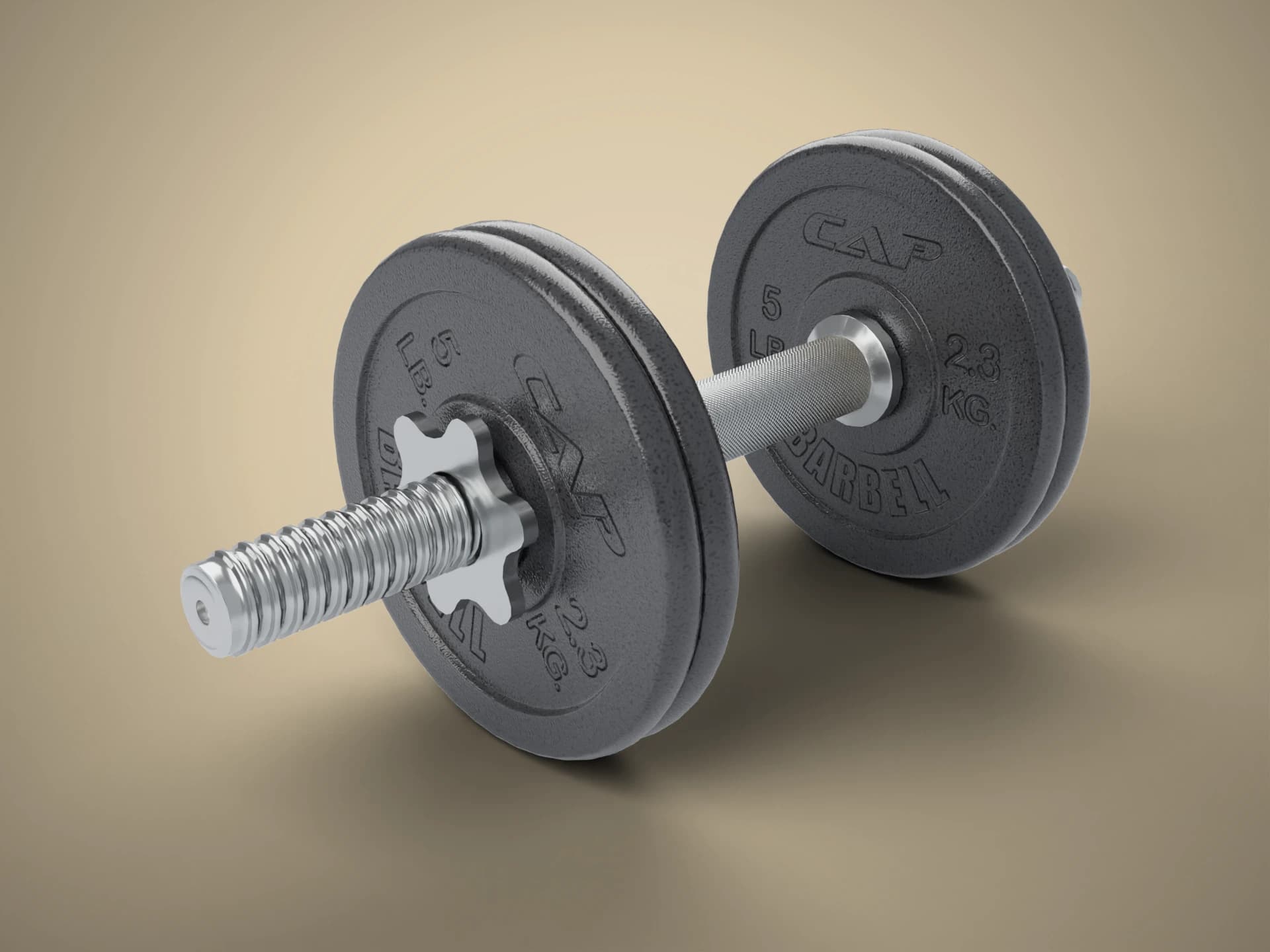 Adjustable Weight Dumbbell 3D Model