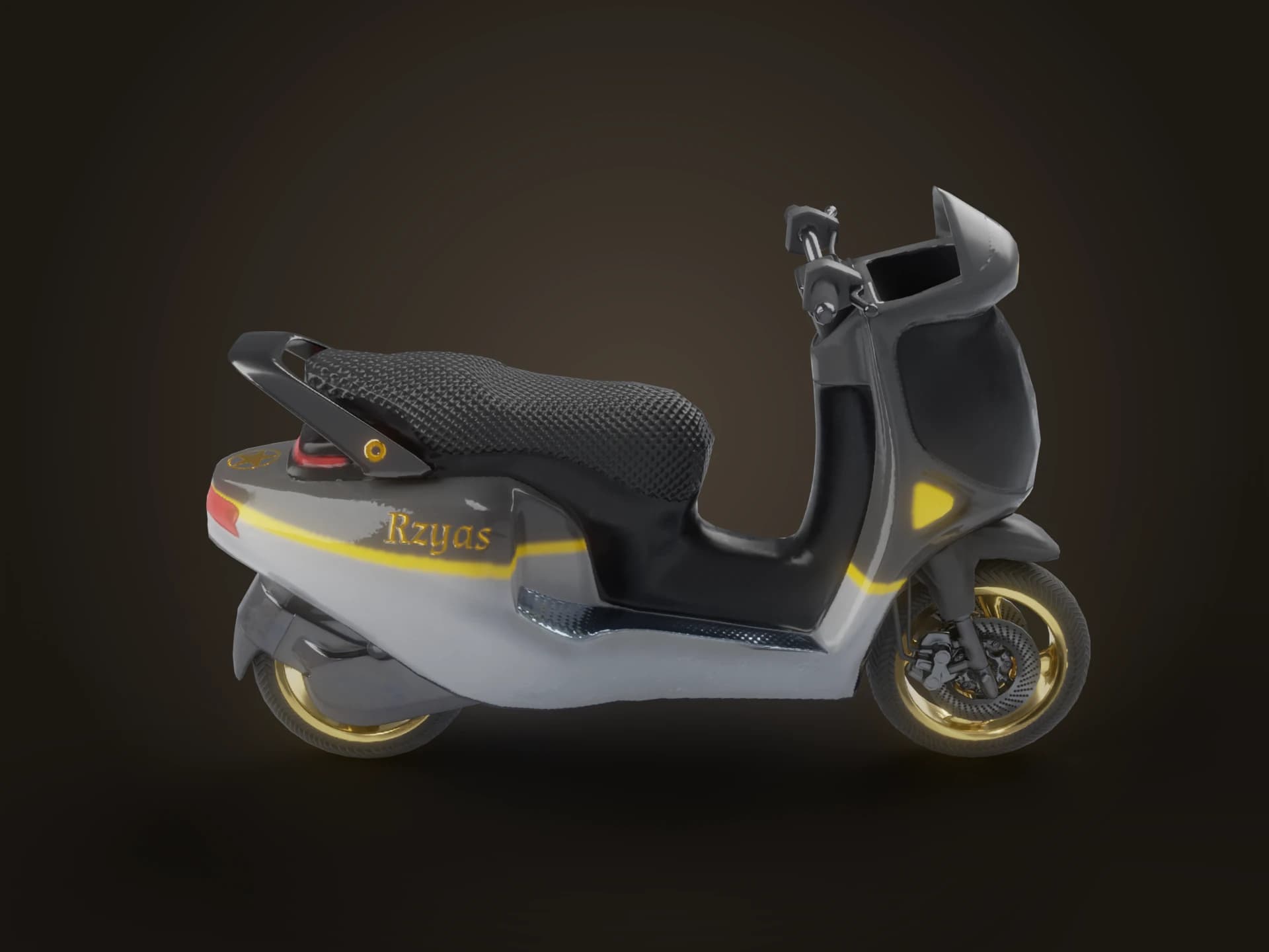 Electric Moped Scooter 3D Model