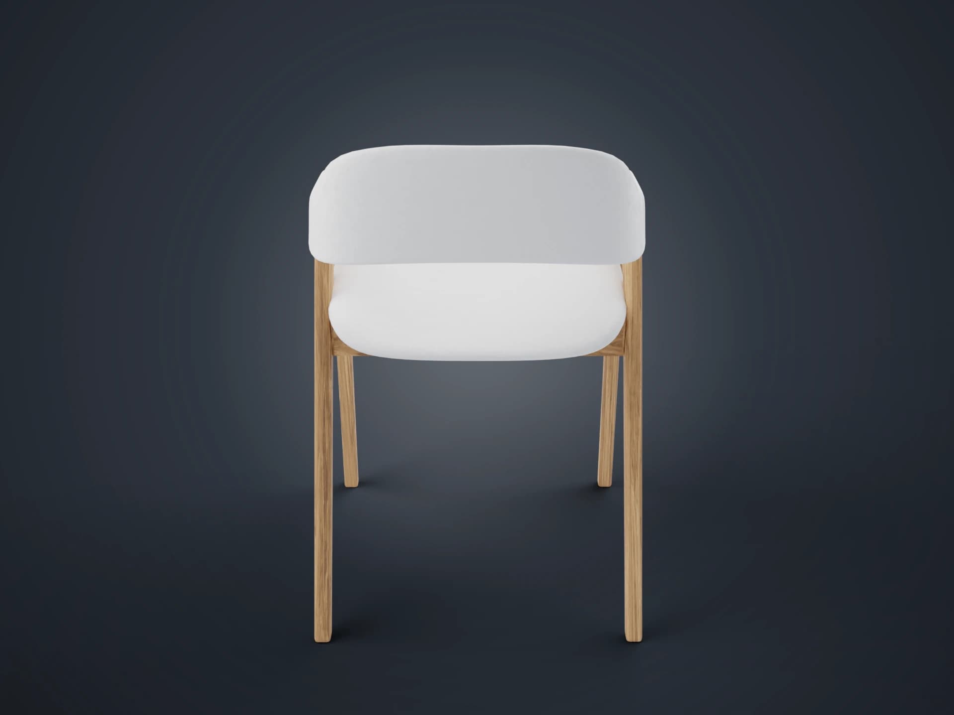 Modern White Shell Dining Chair 3D Model