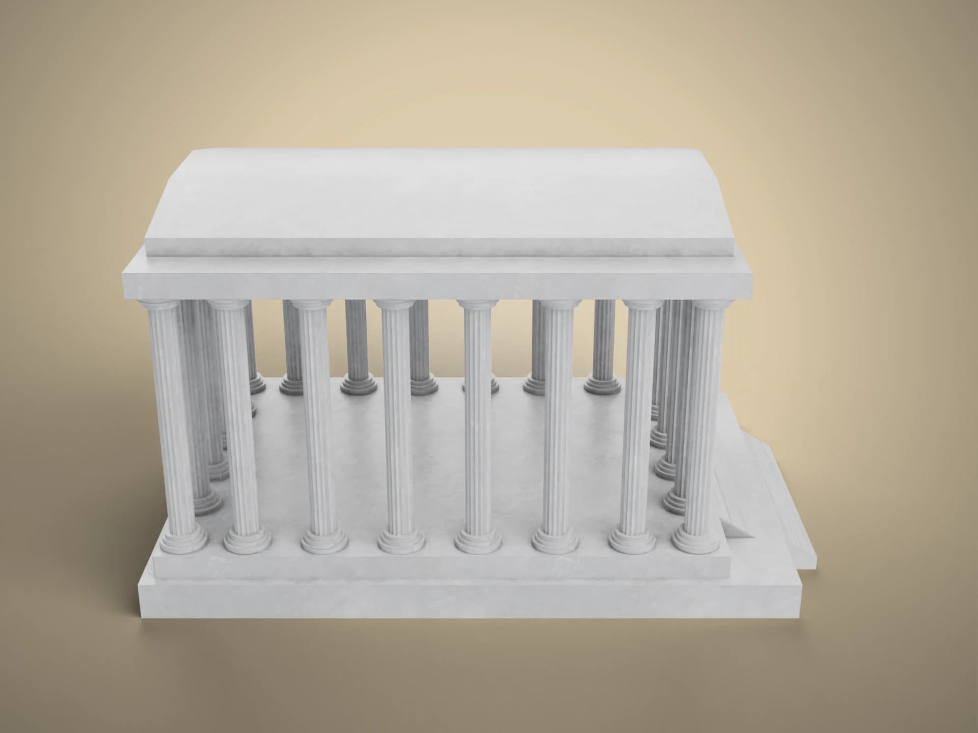 Classical Marble Temple 3D Model