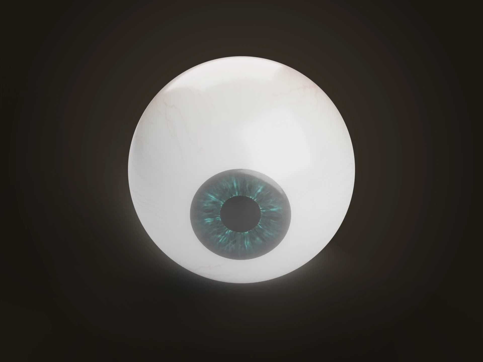 Realistic Teal Eyeball 3D Model