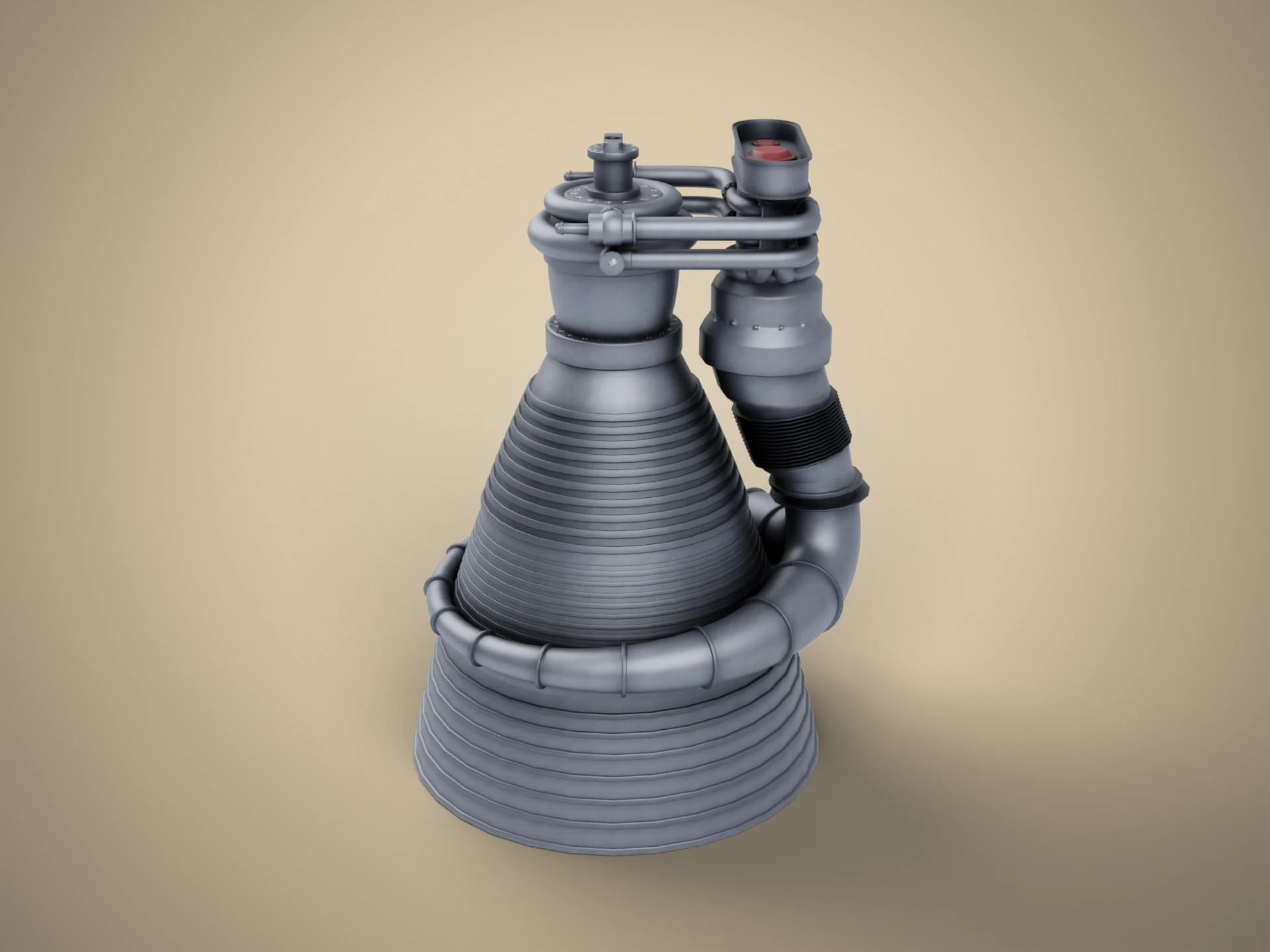 F-1 Rocket Engine 3D Model