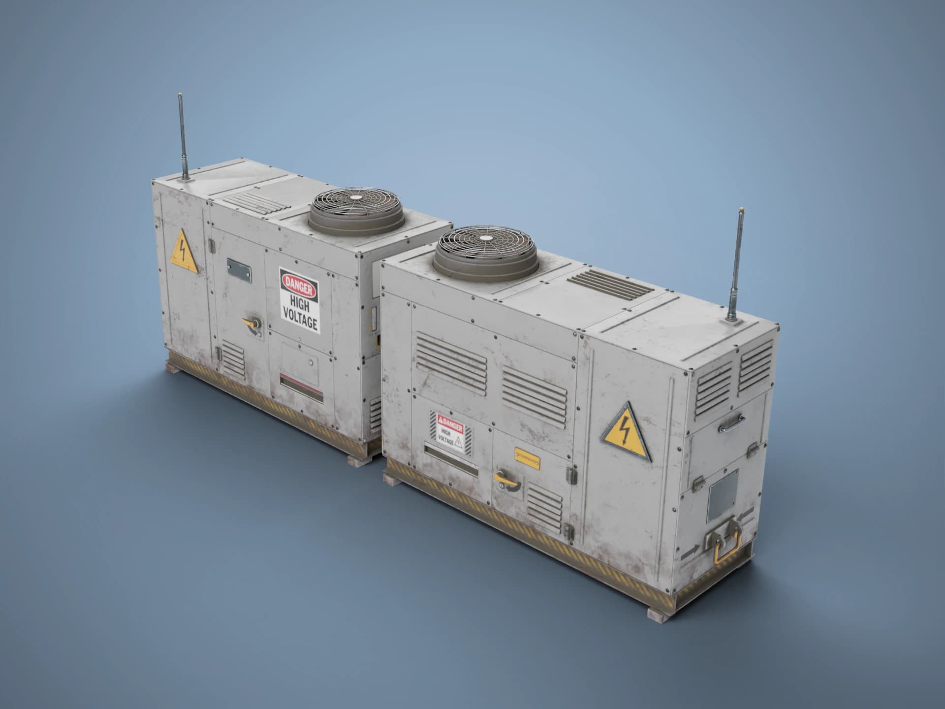 Outdoor Industrial Electrical Cabinets 3D Model